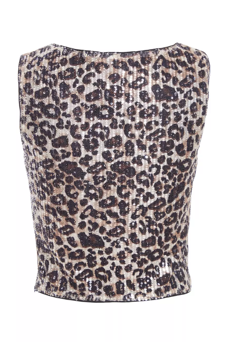 Sequin animal print top online