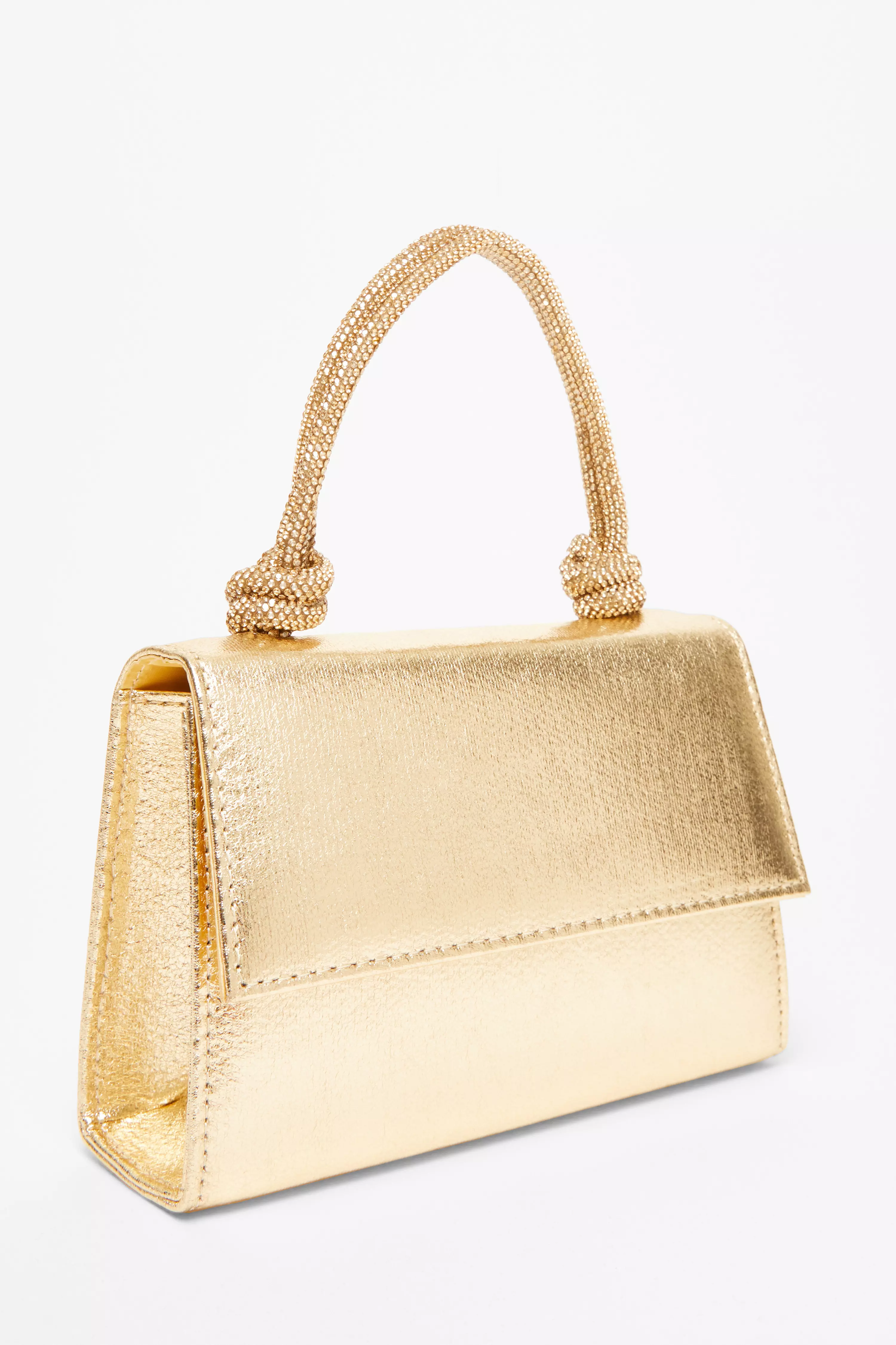 Gold Foil Top Handle Bag