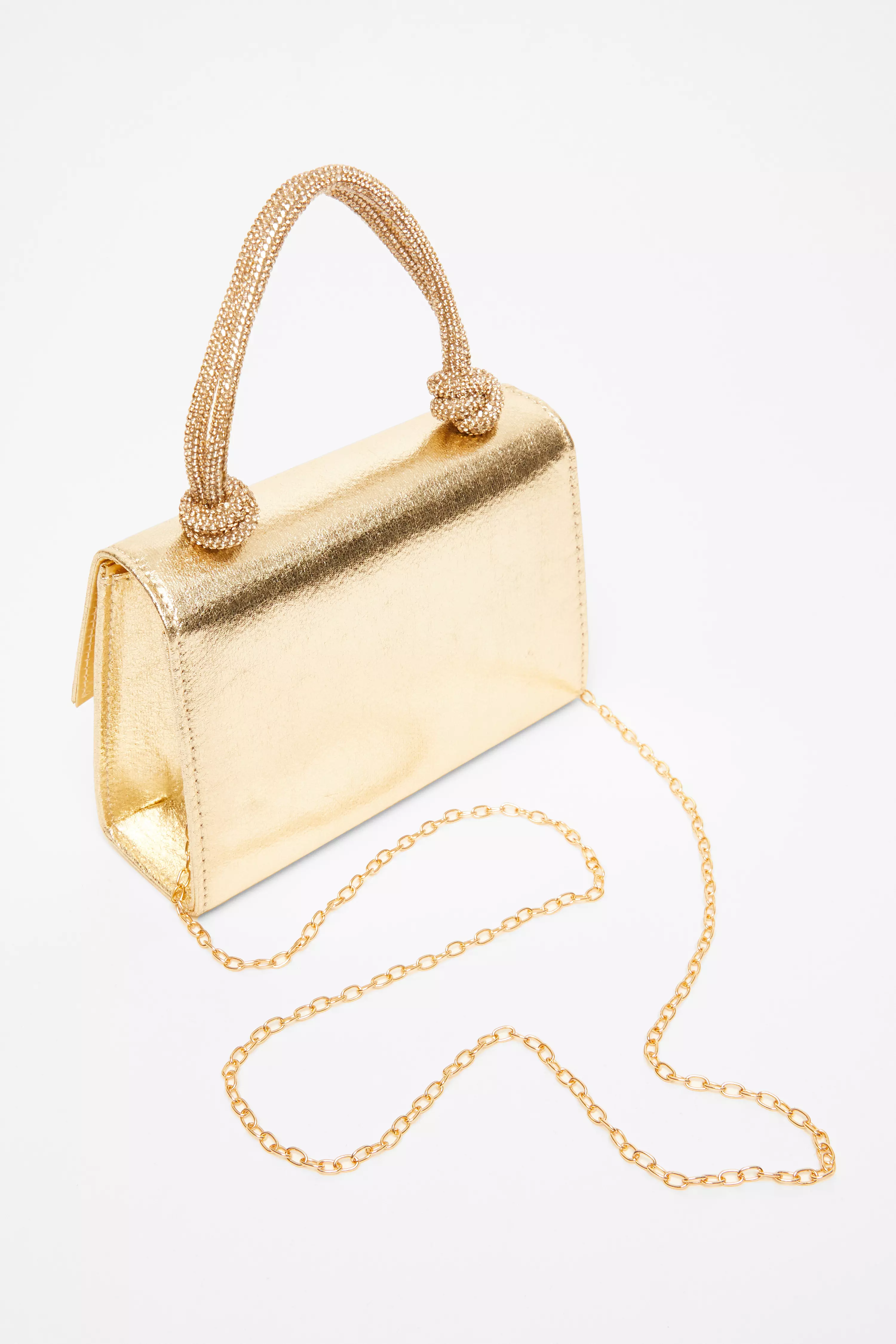 Gold Foil Top Handle Bag