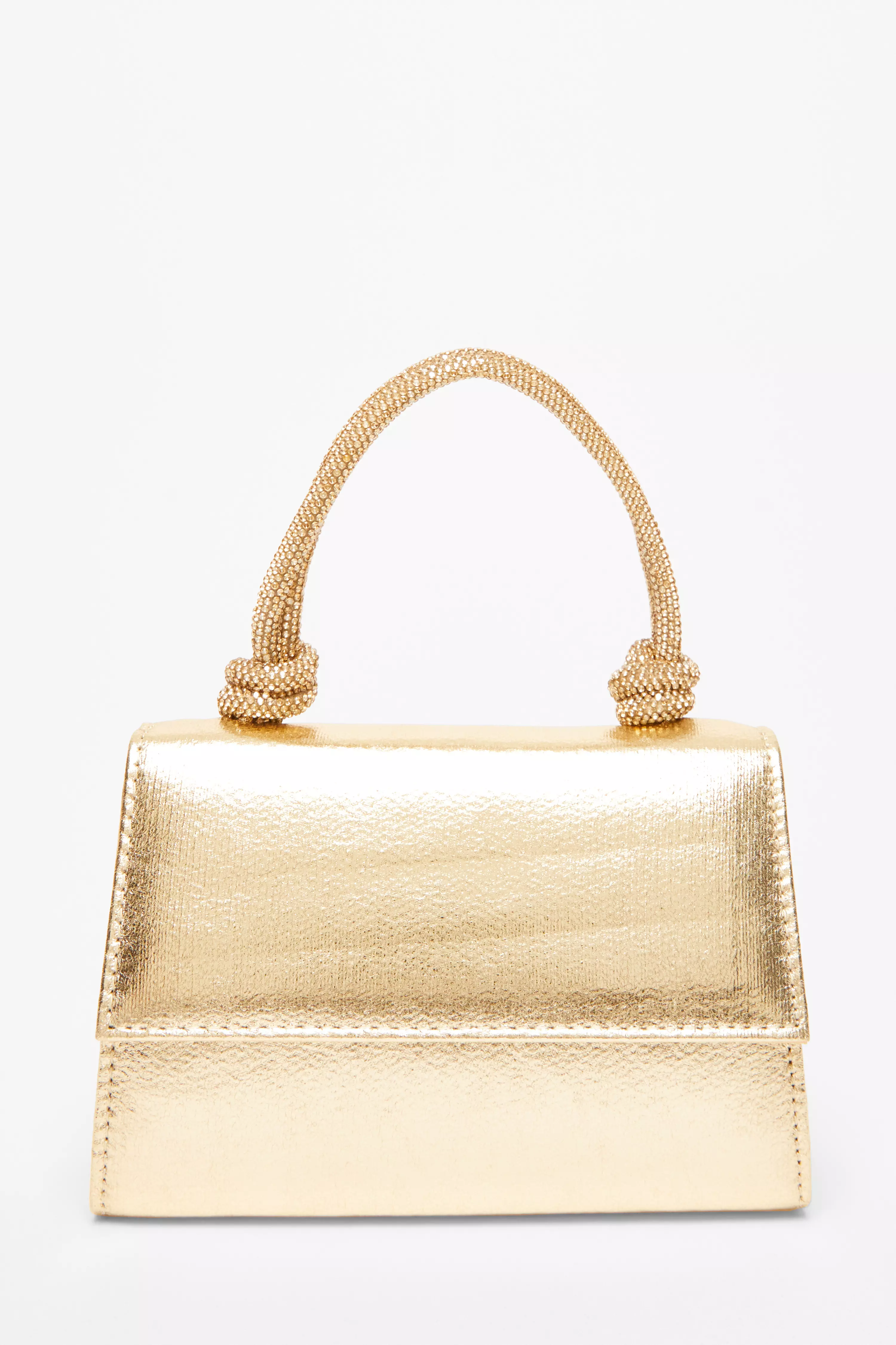 Gold Foil Top Handle Bag