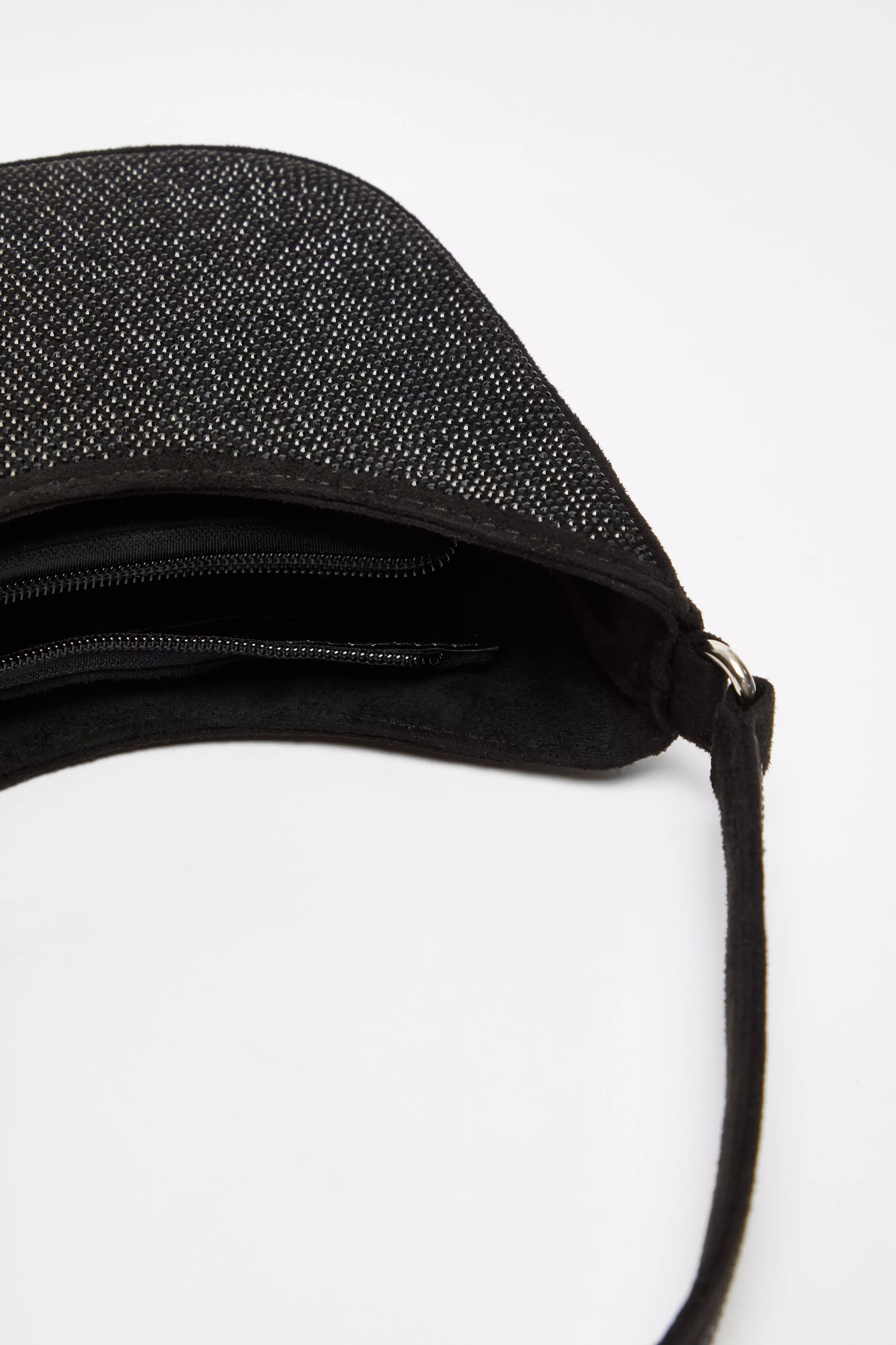 Black Diamante Shoulder Bag