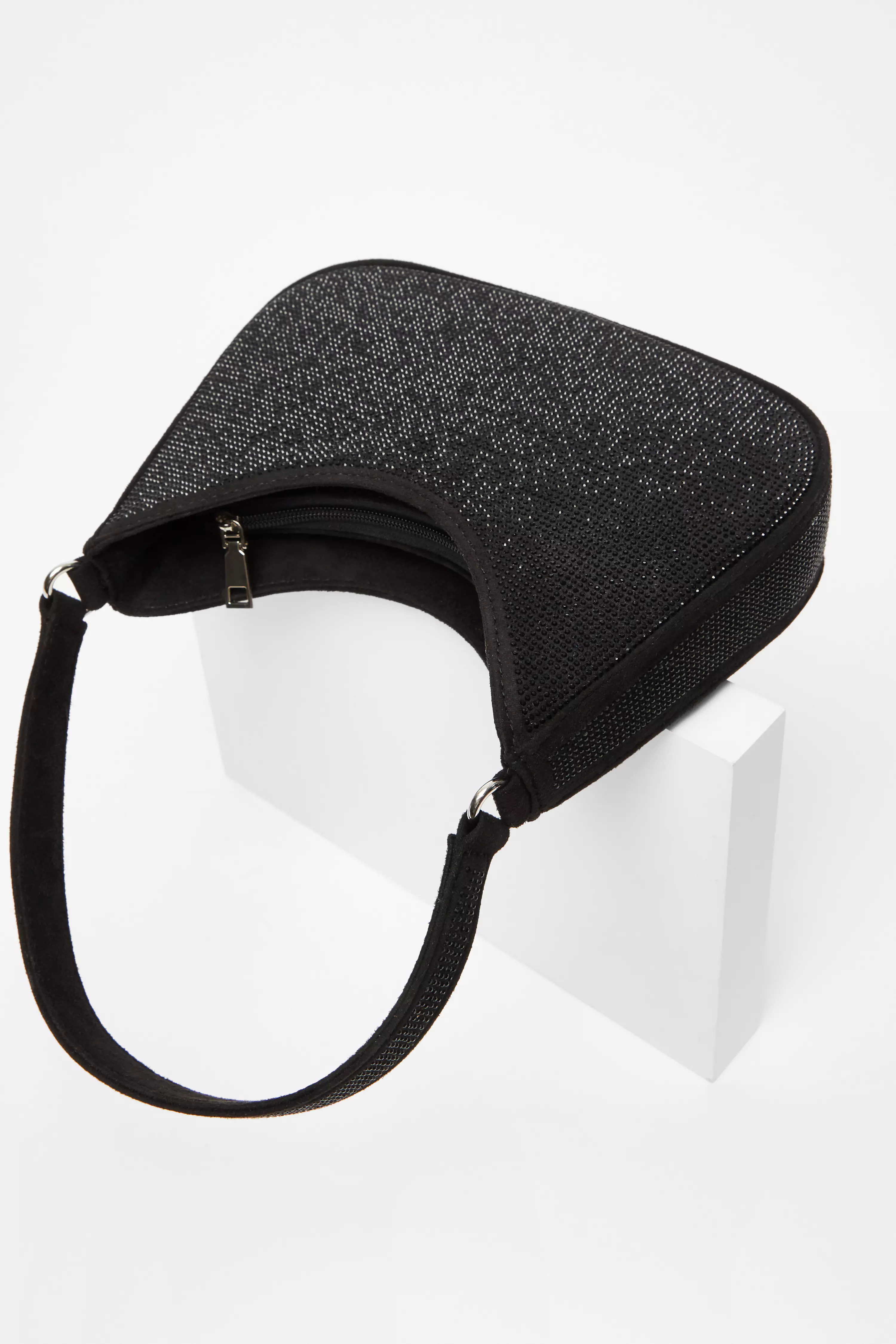 Black Diamante Shoulder Bag