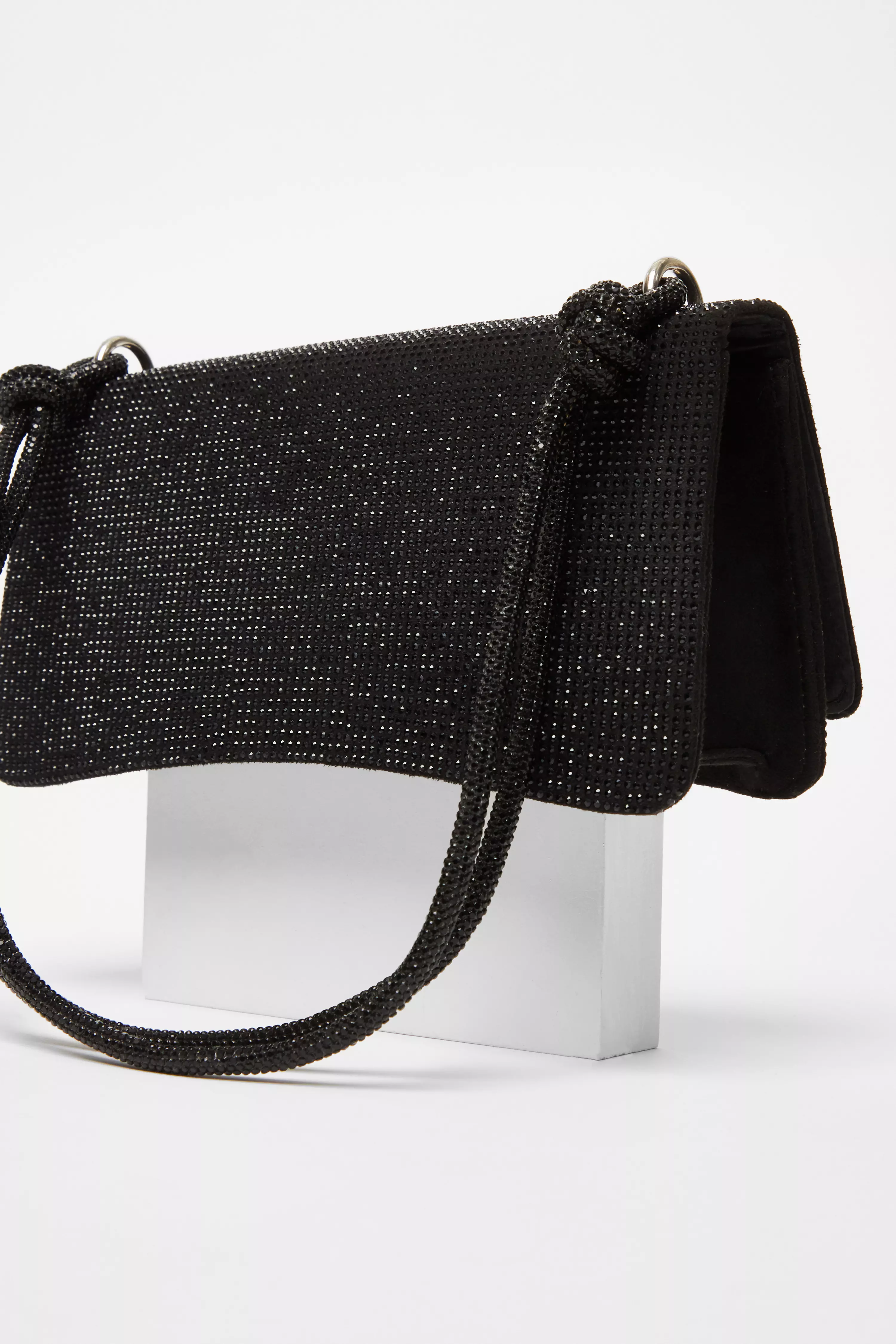 Black Diamante Shoulder Bag