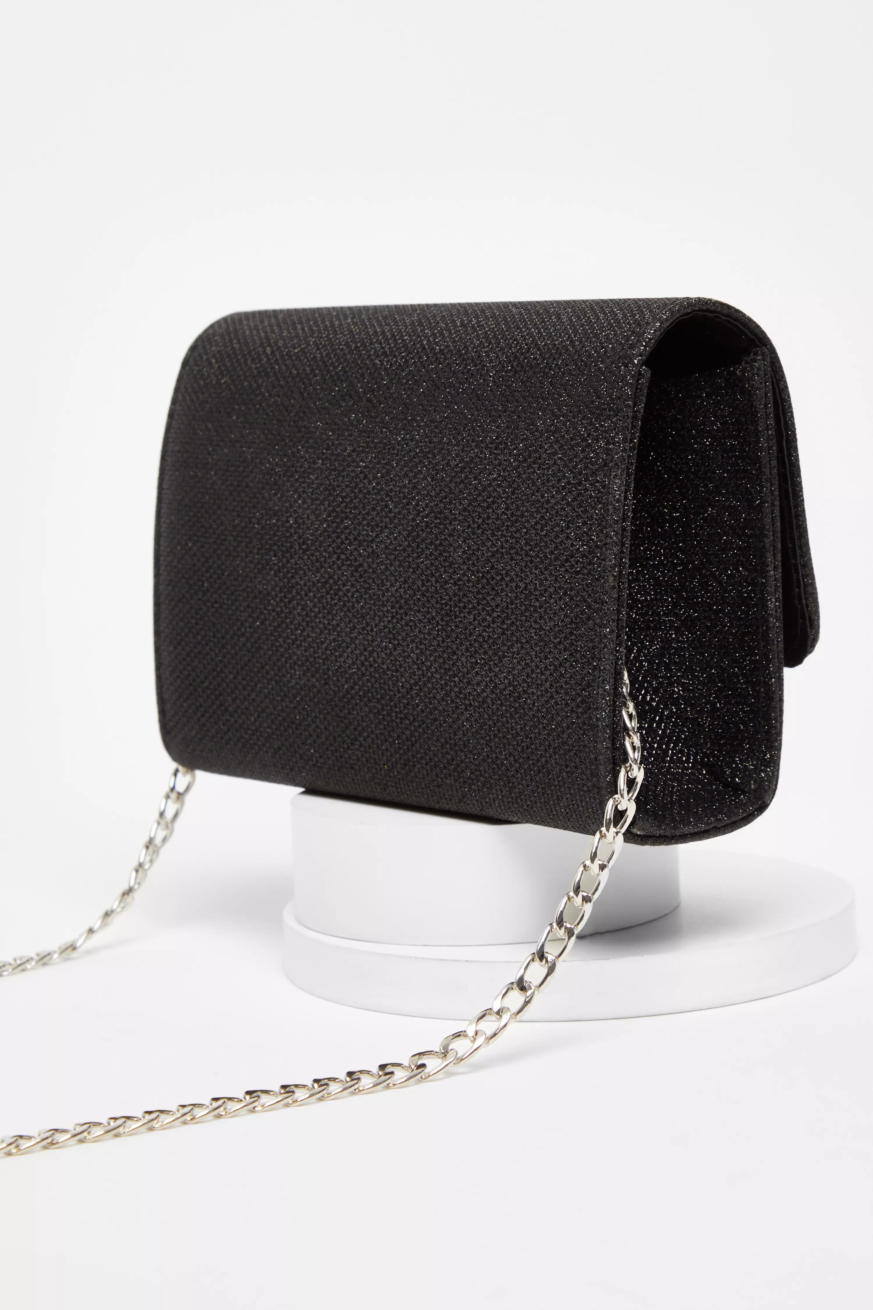 Black Shimmer Cross Body Bag