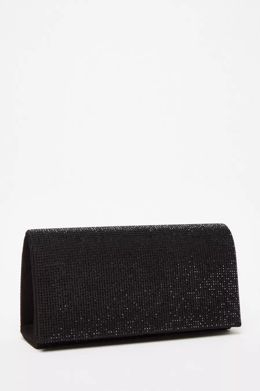 Black Diamante Embellished Clutch Bag QUIZ Clothing