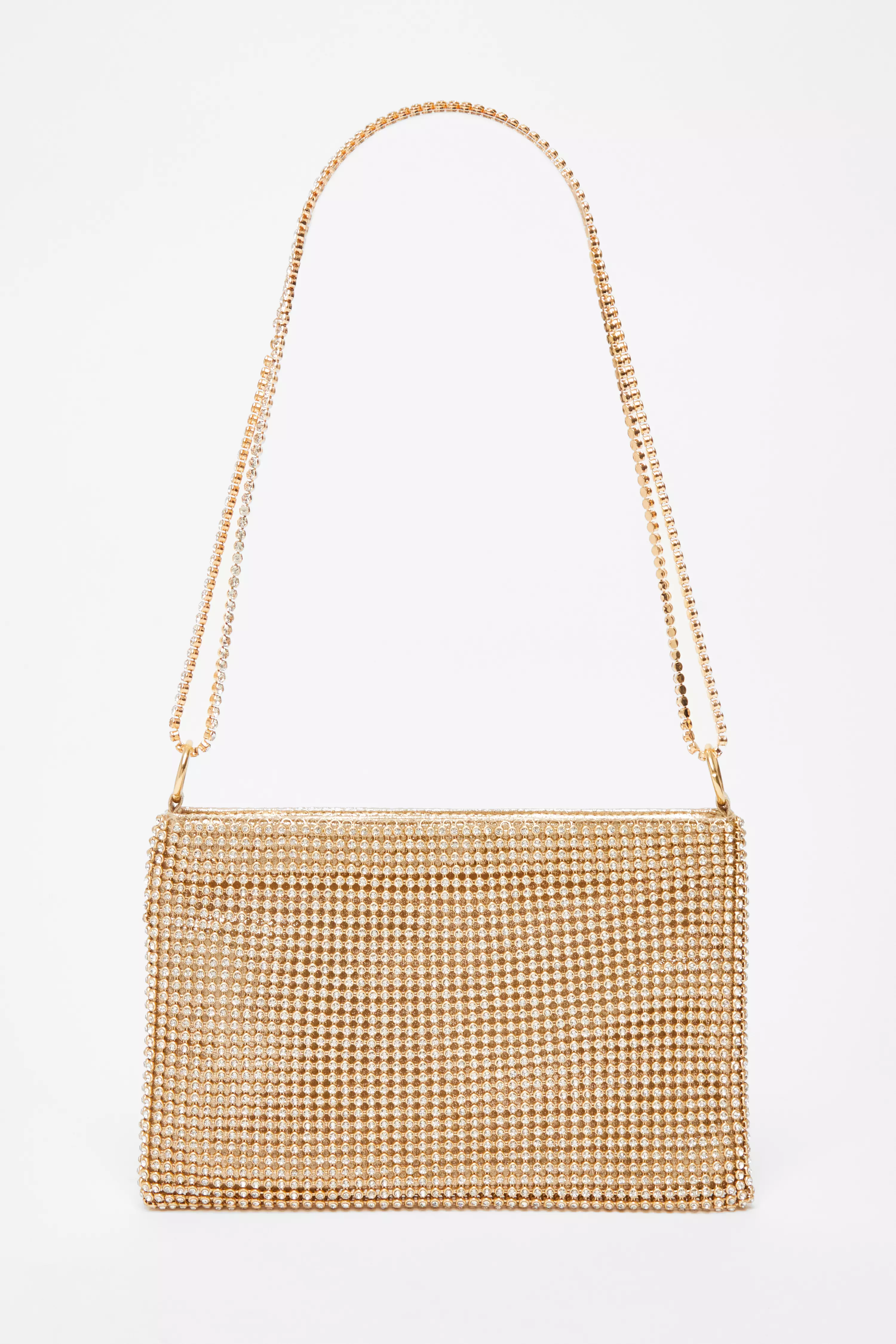 Gold Diamante Chain Bag