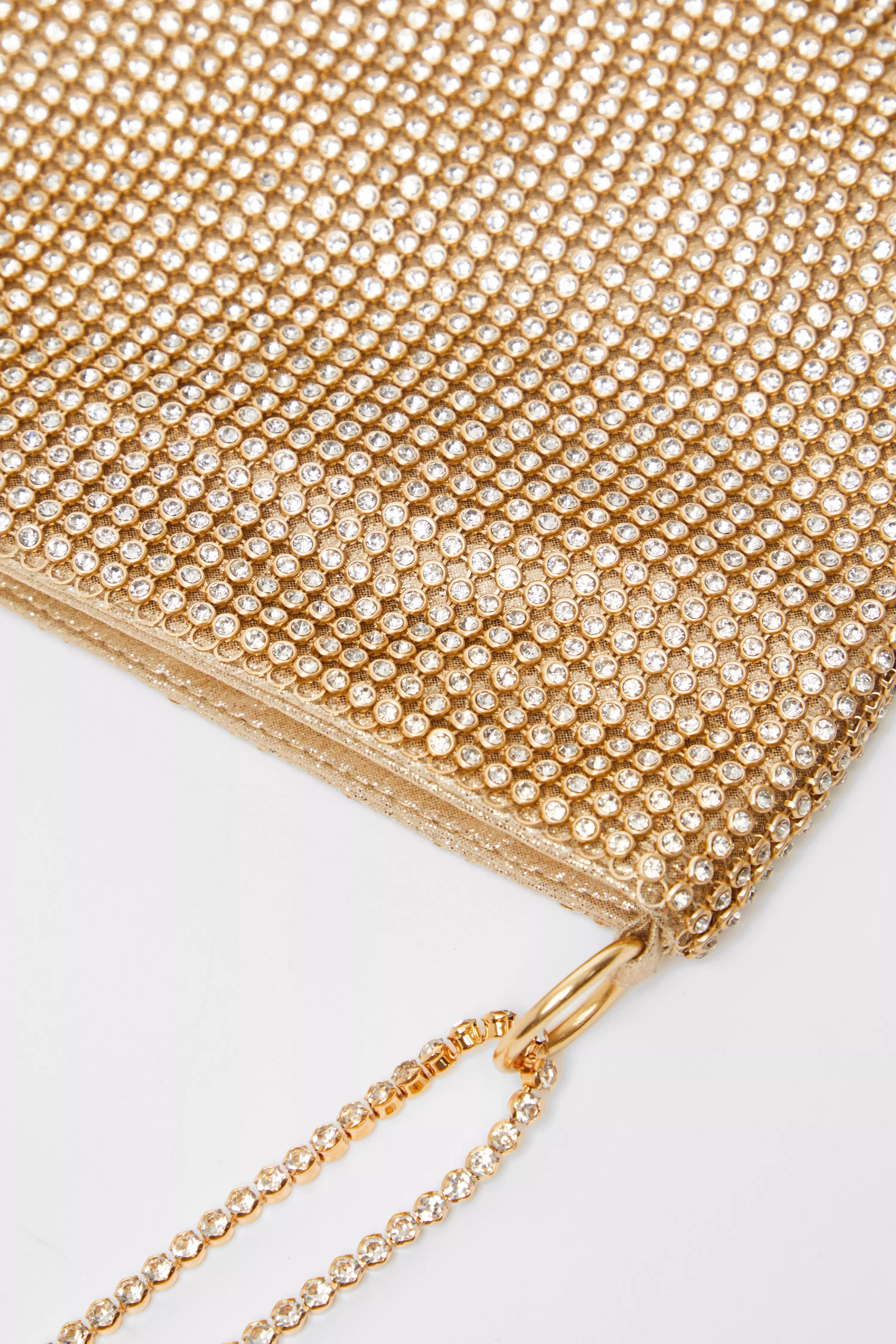 Gold Diamante Chain Bag