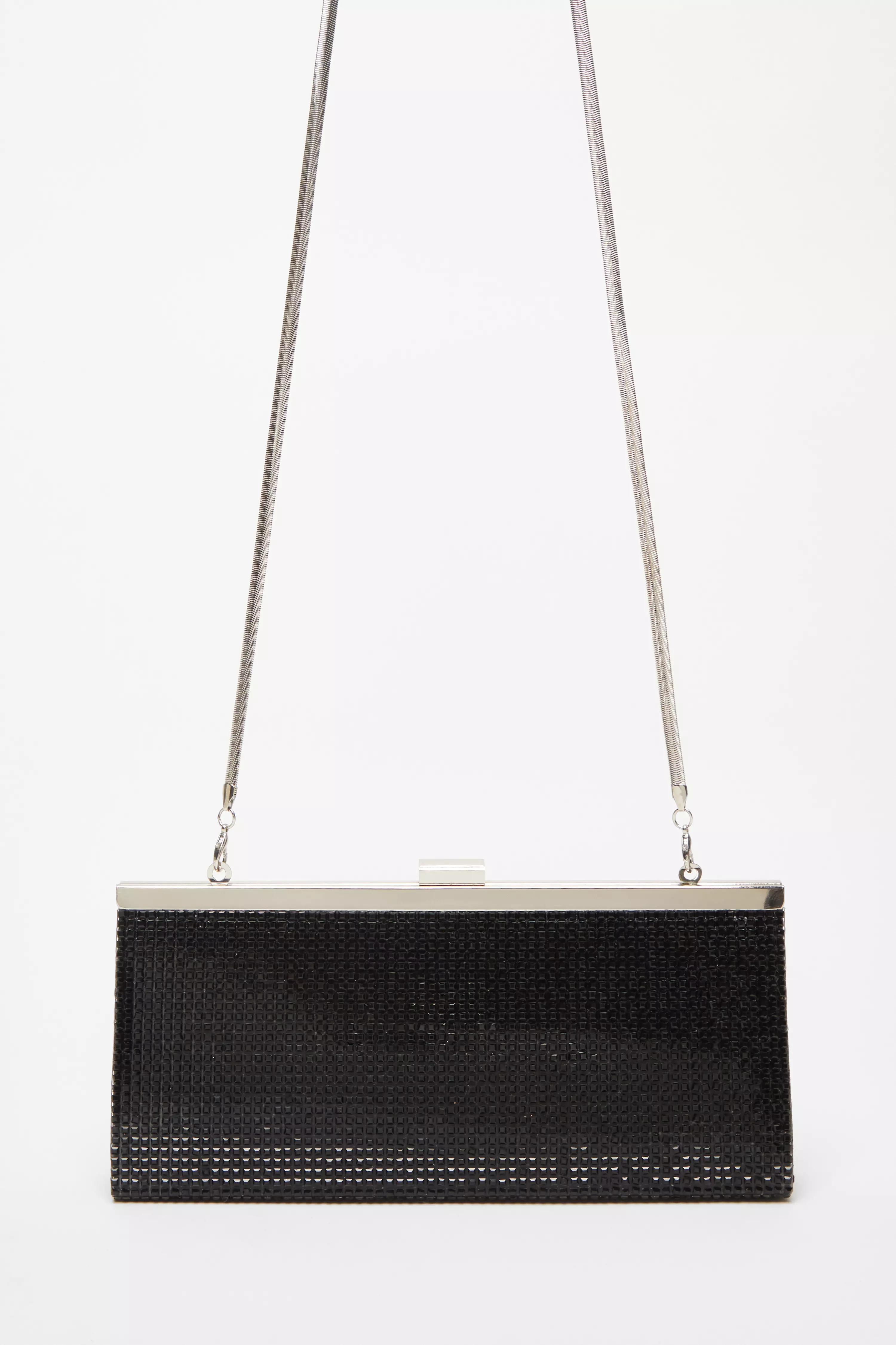 Black Diamante Clutch Bag