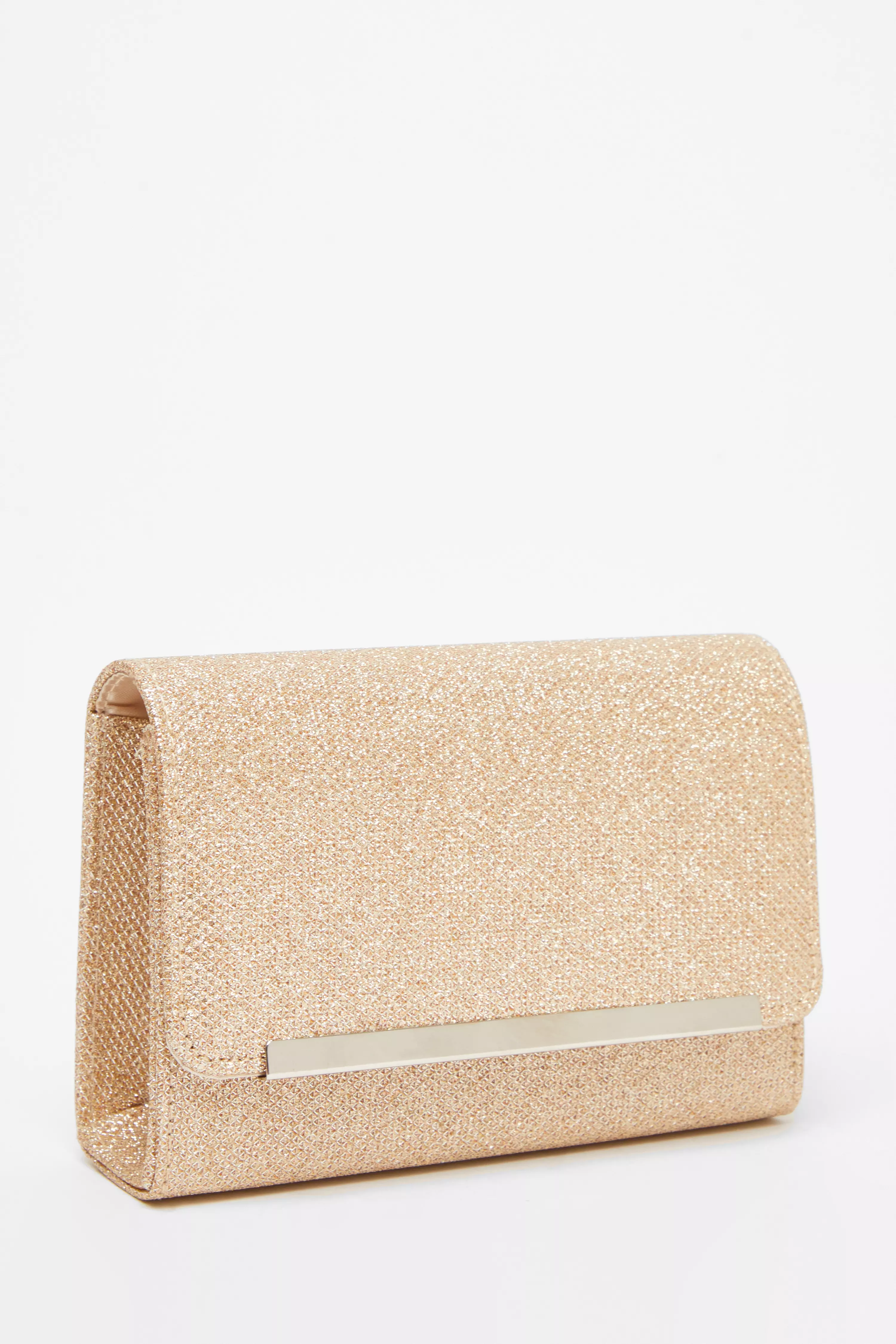 Gold Shimmer Clutch Bag