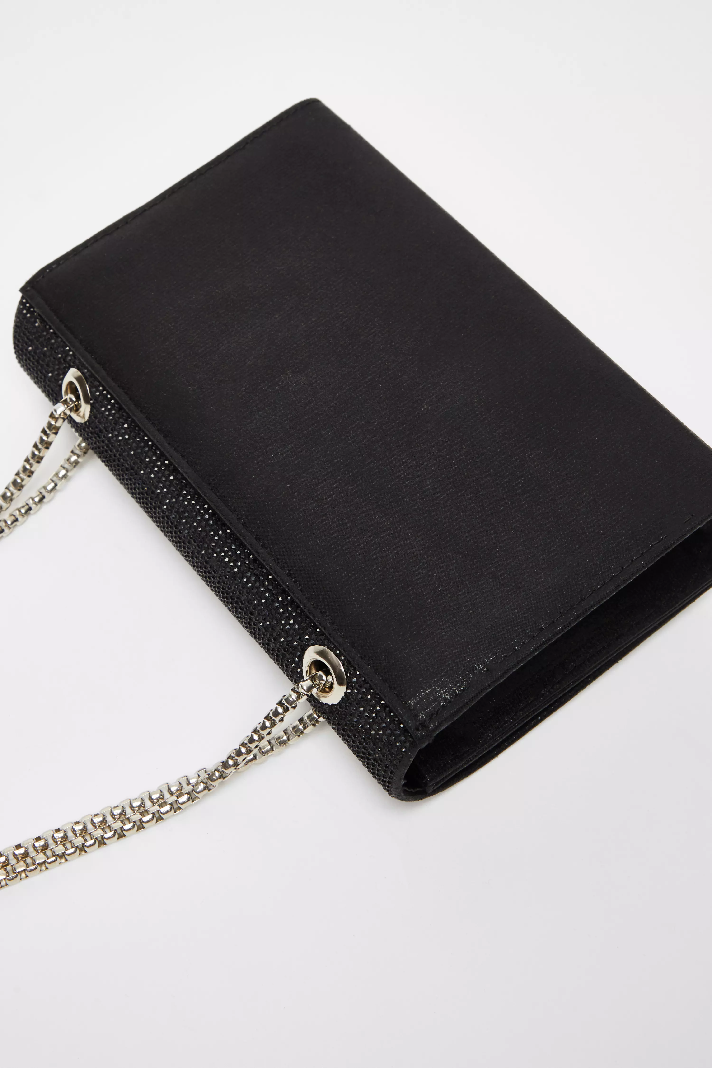 Black Diamante Crossbody Bag