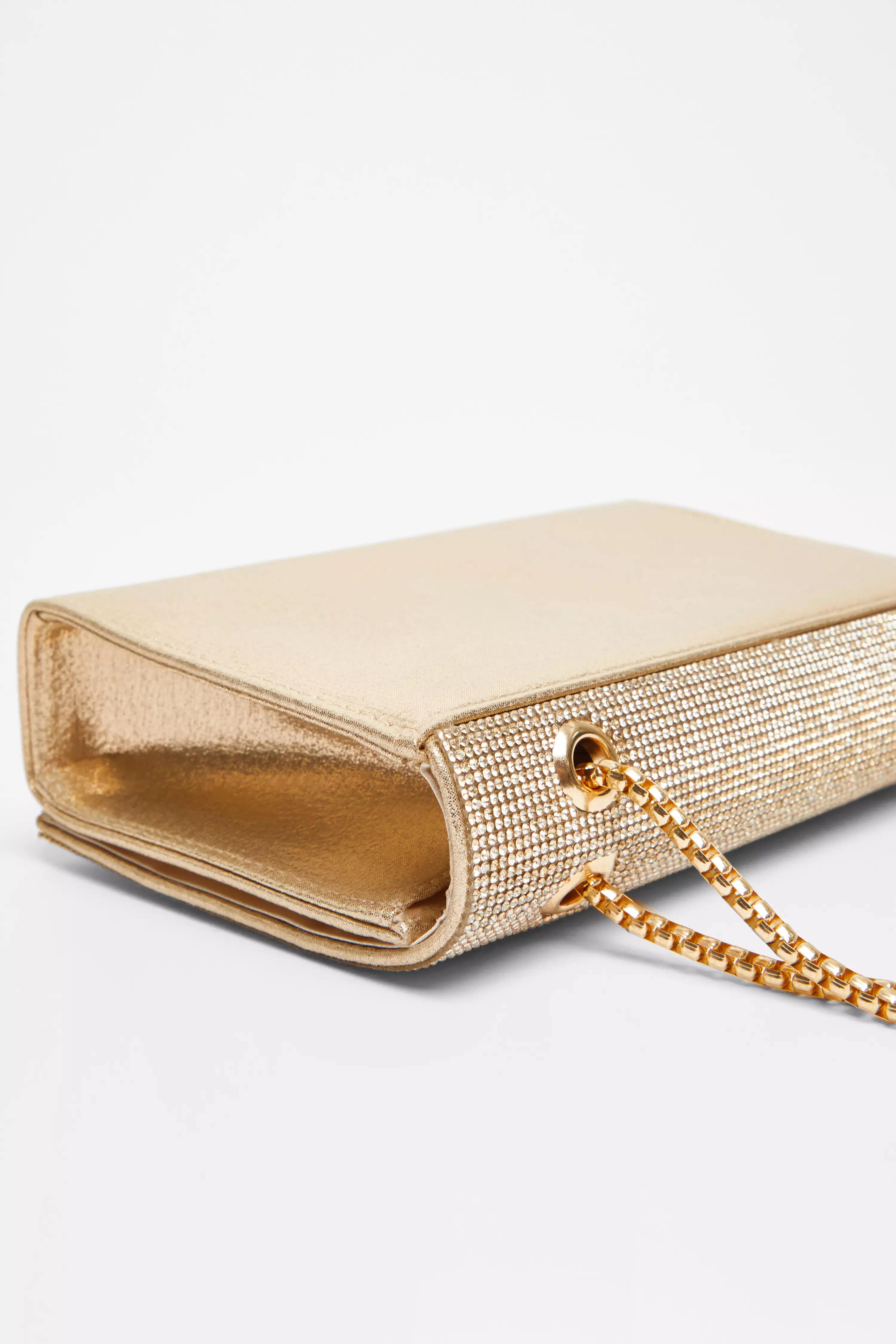 Gold Diamante Crossbody Bag