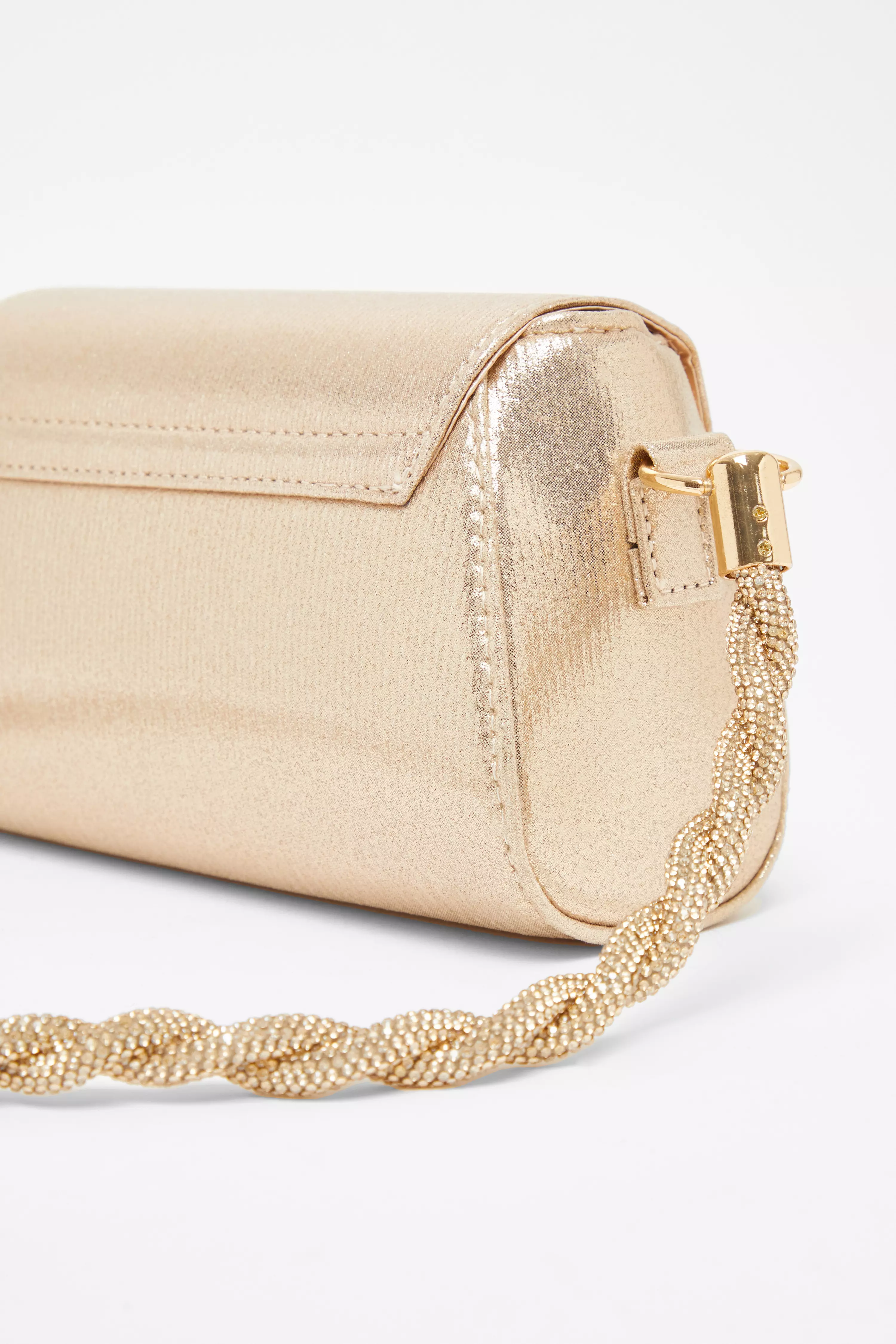 Gold Diamante Strap Shoulder Bag