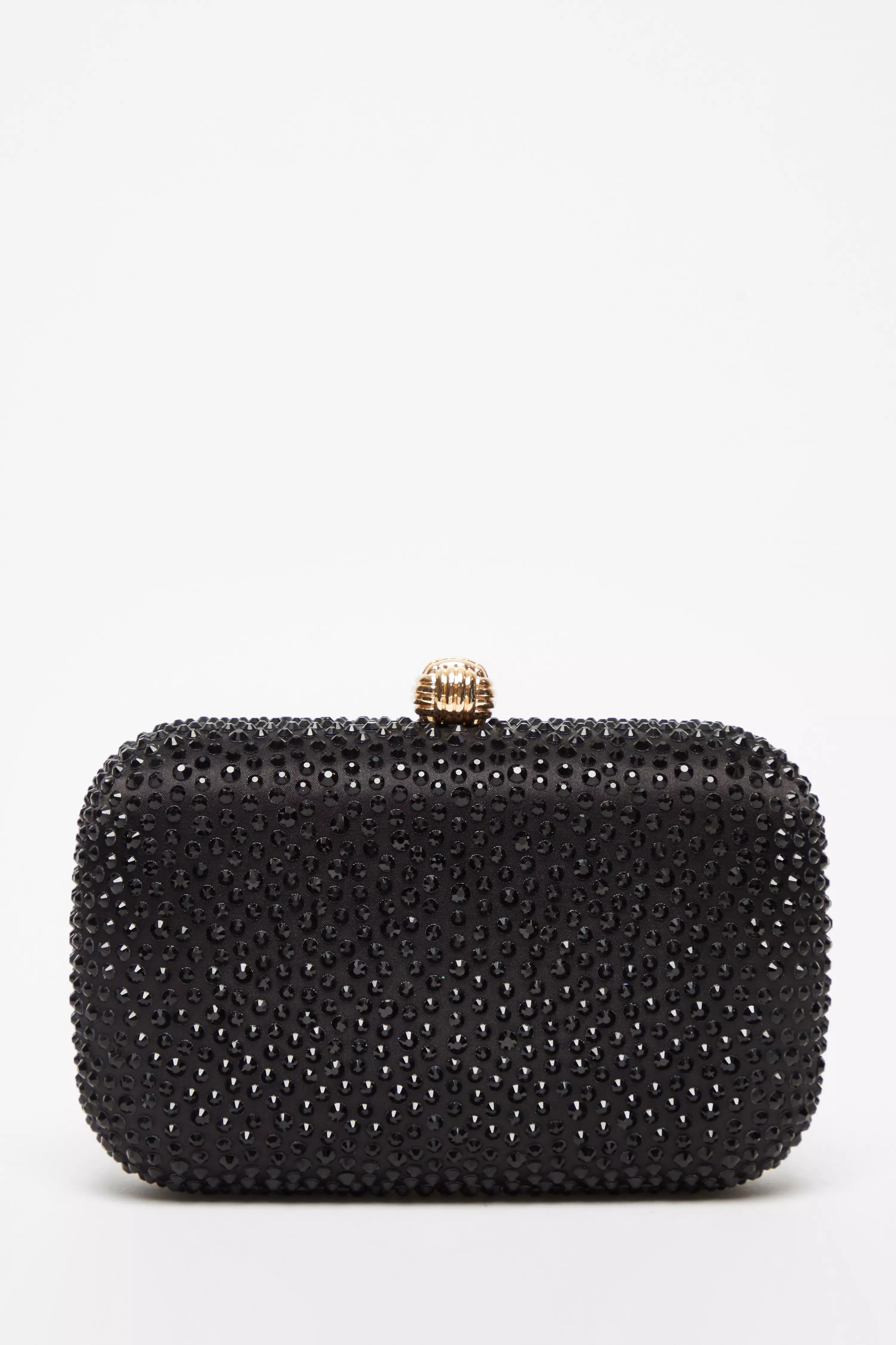 Black Embellished Box Bag