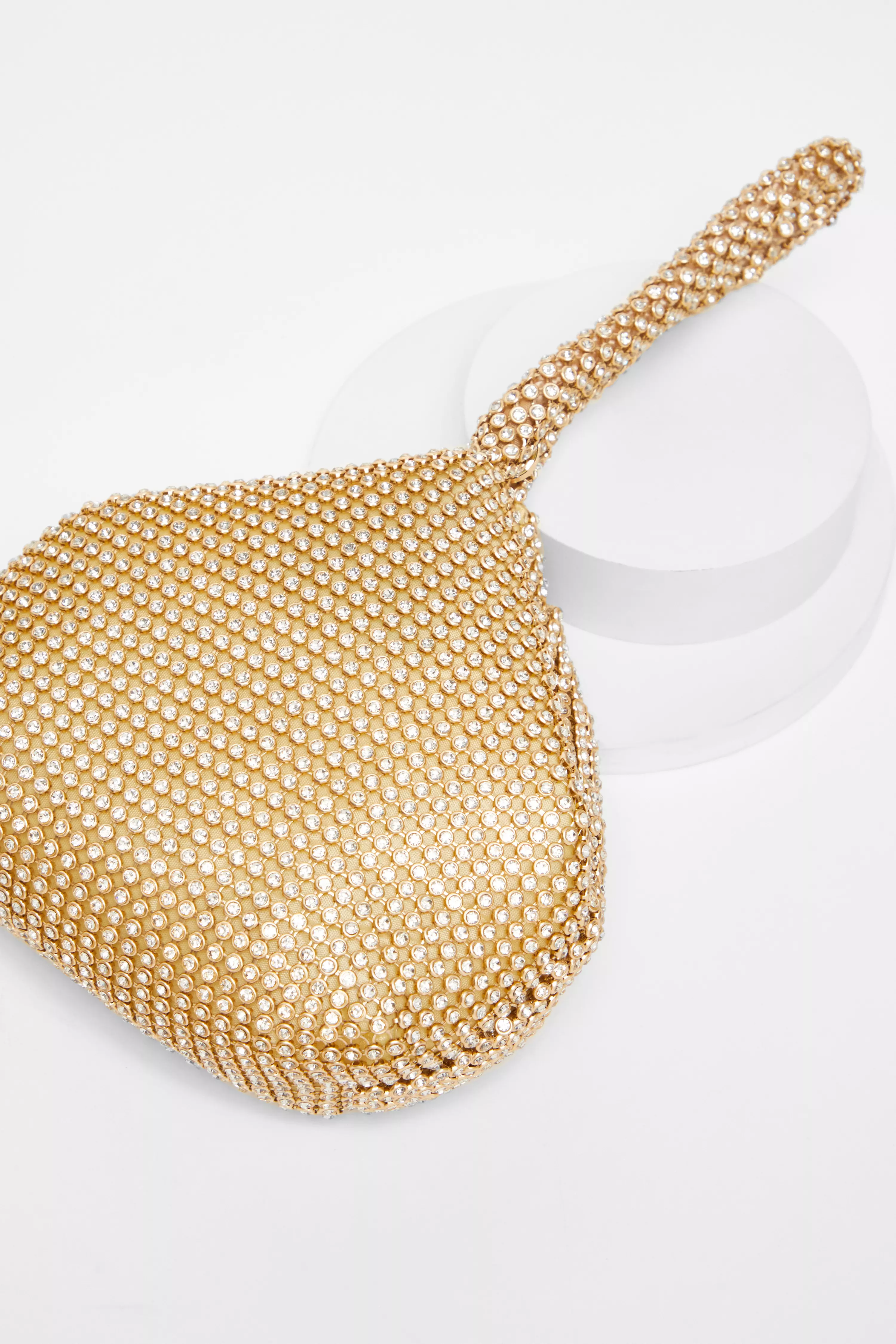 Gold Diamante Pouch Bag