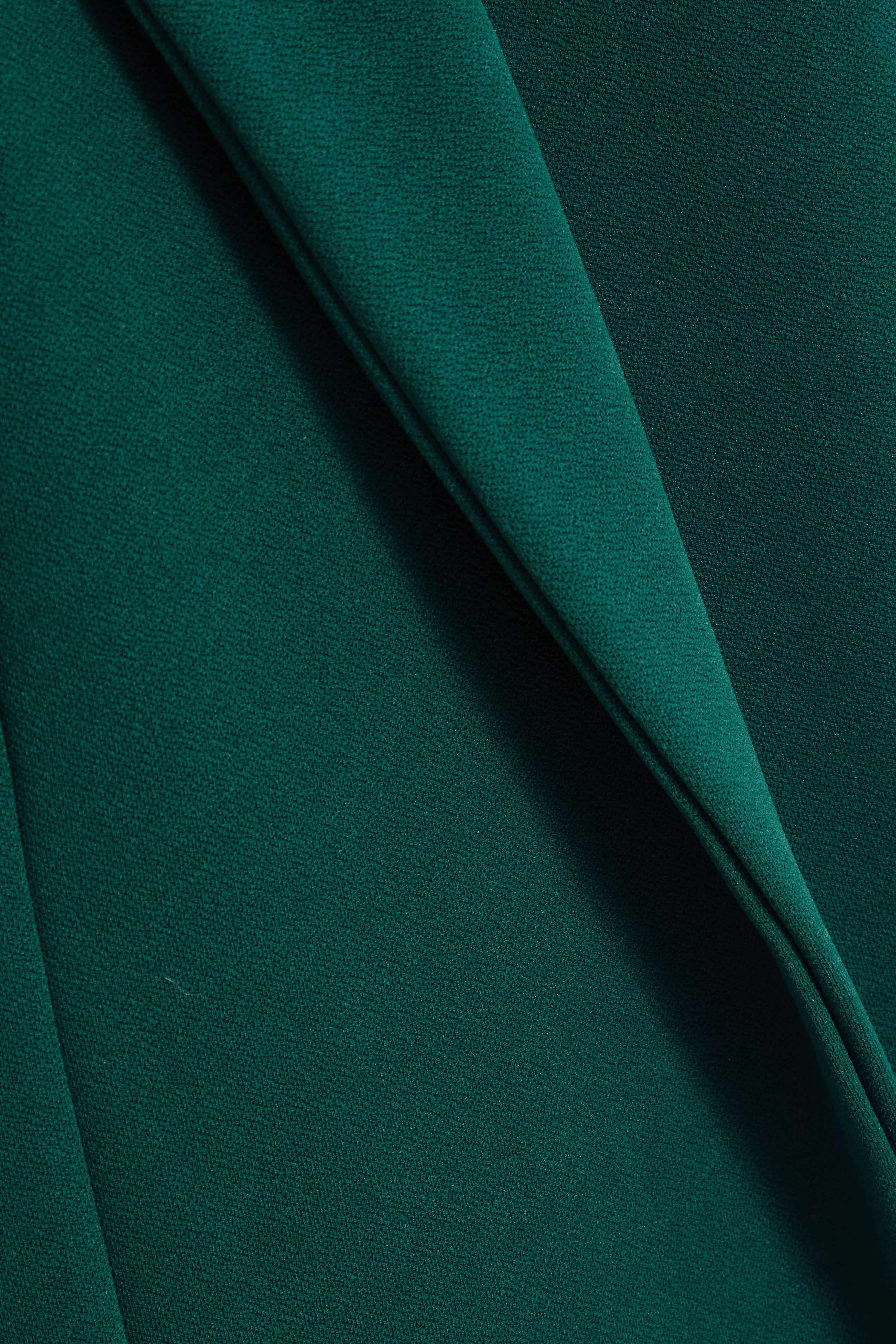 Bottle Green Ruched Sleeve Blazer