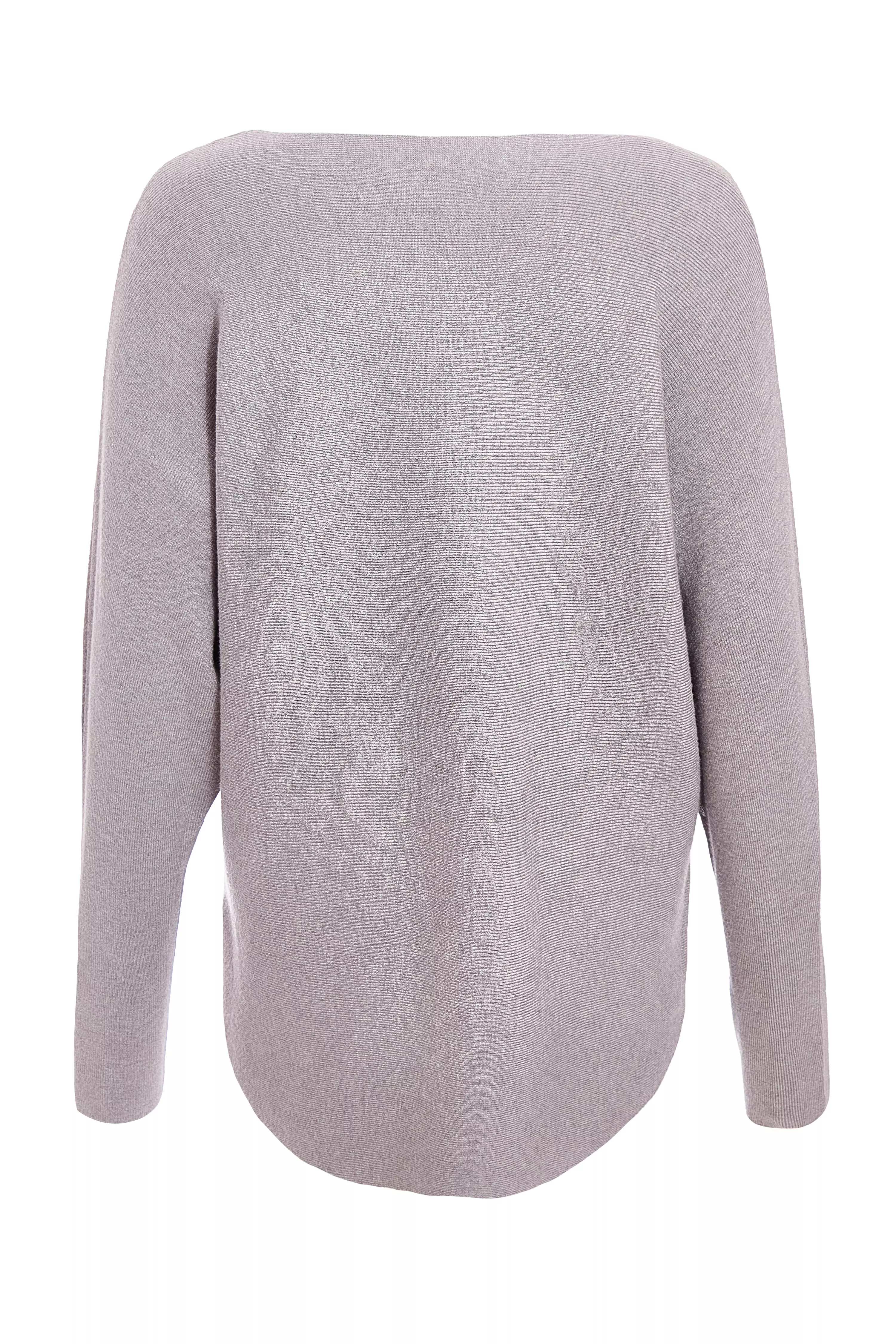 Grey Knit Foil Detail Jumper