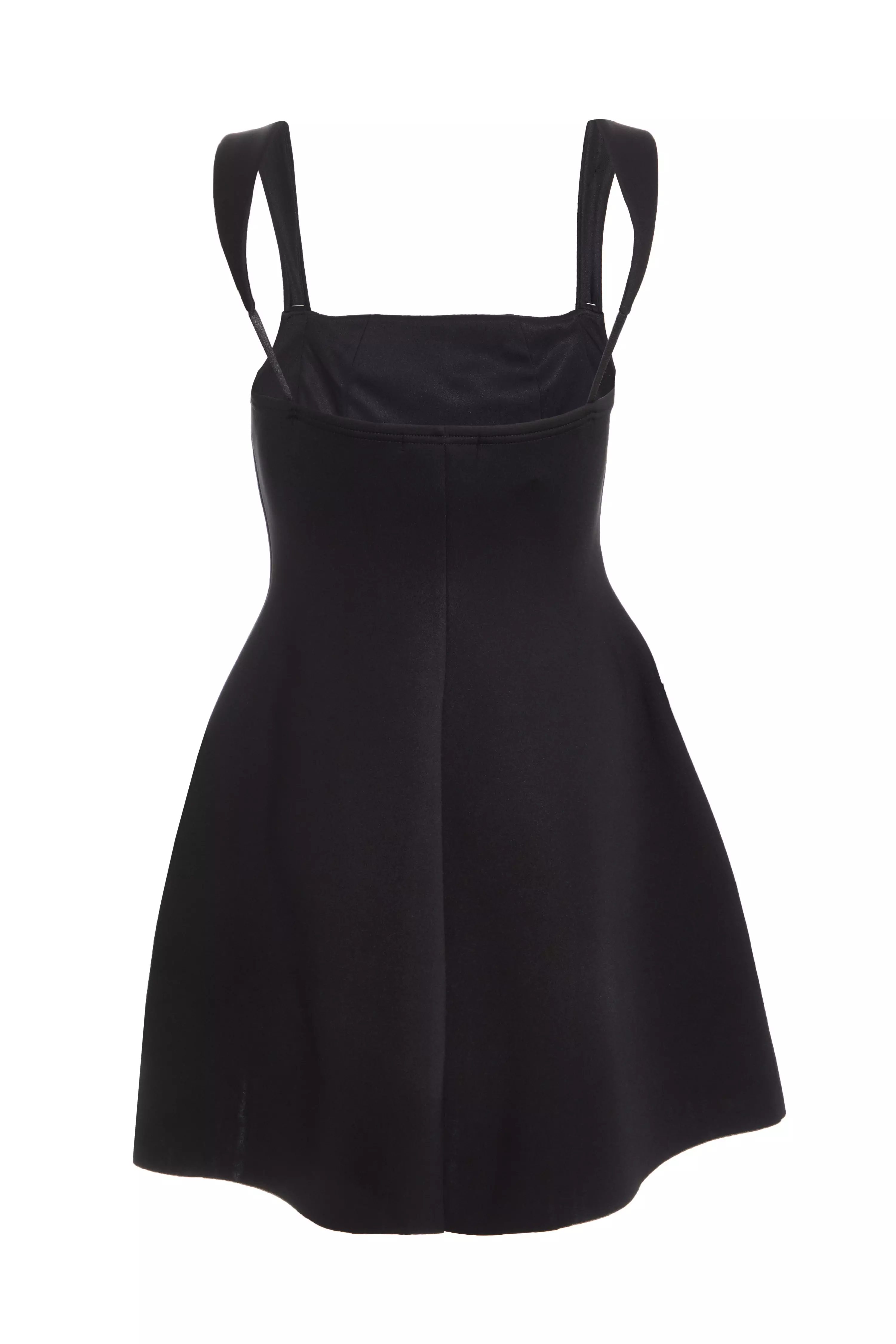 Black Bow Detail Mini Dress