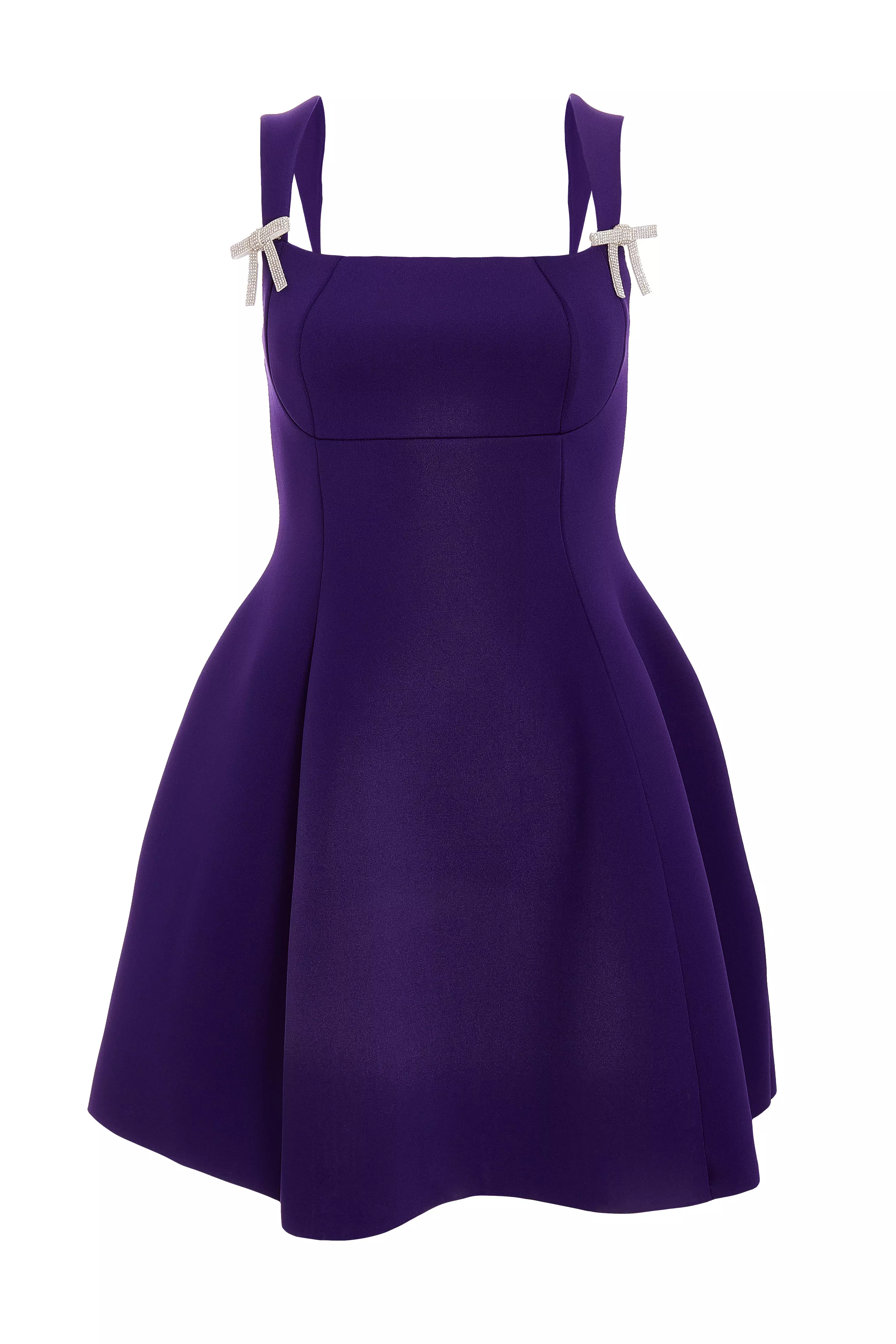 Purple A-Line Mini Dress