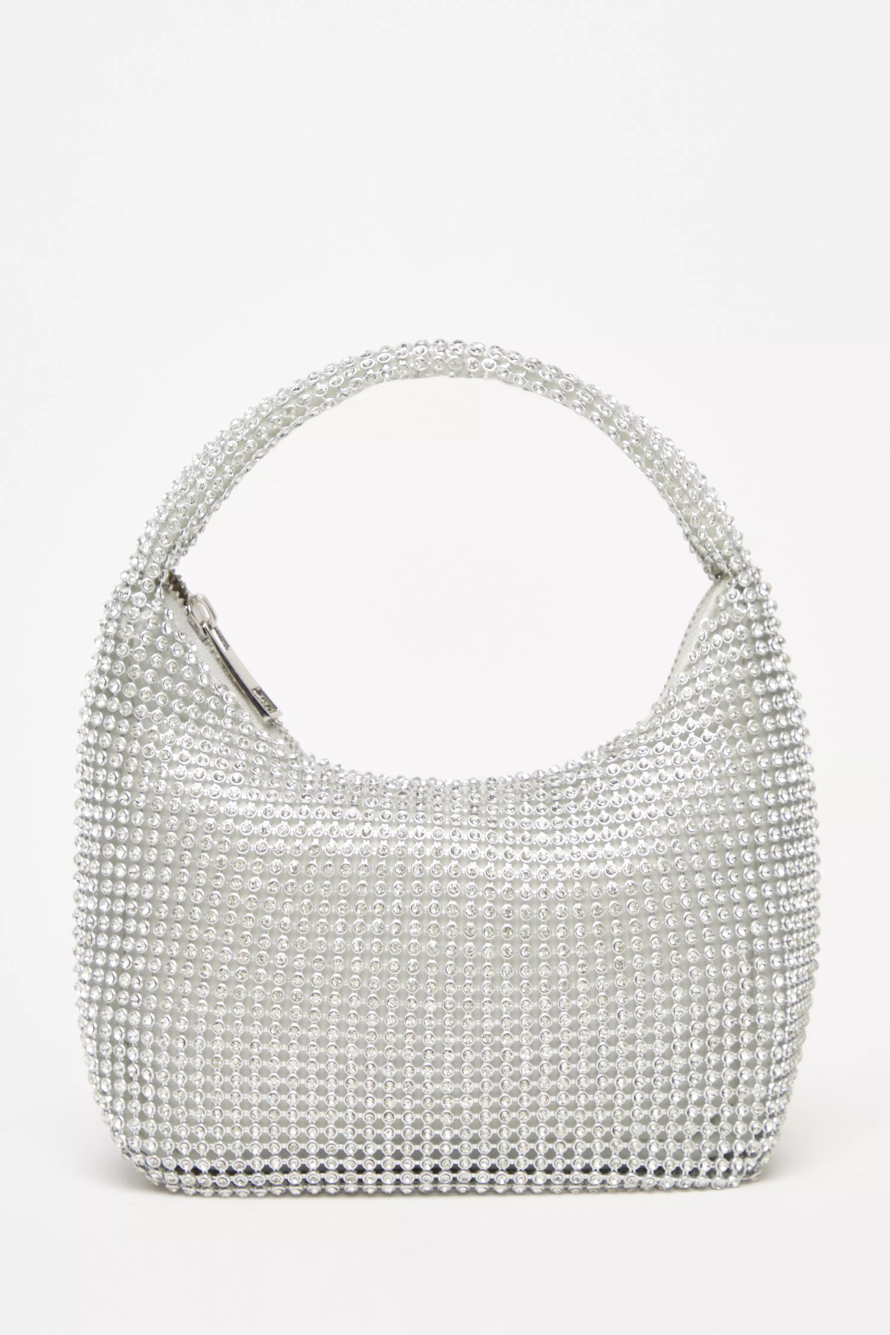 Silver Embellished Mini Bag