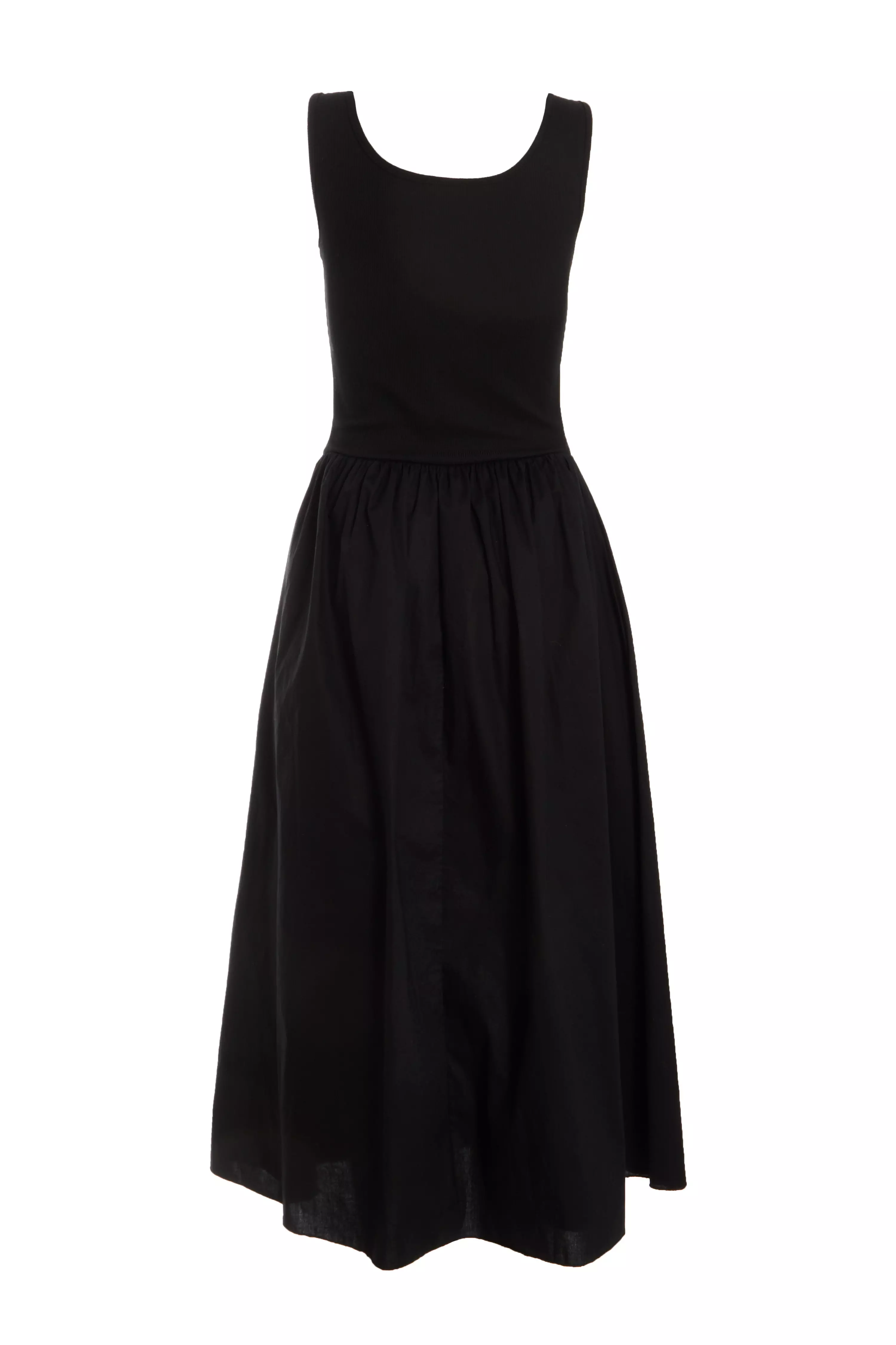 Black Midi Skater Dress