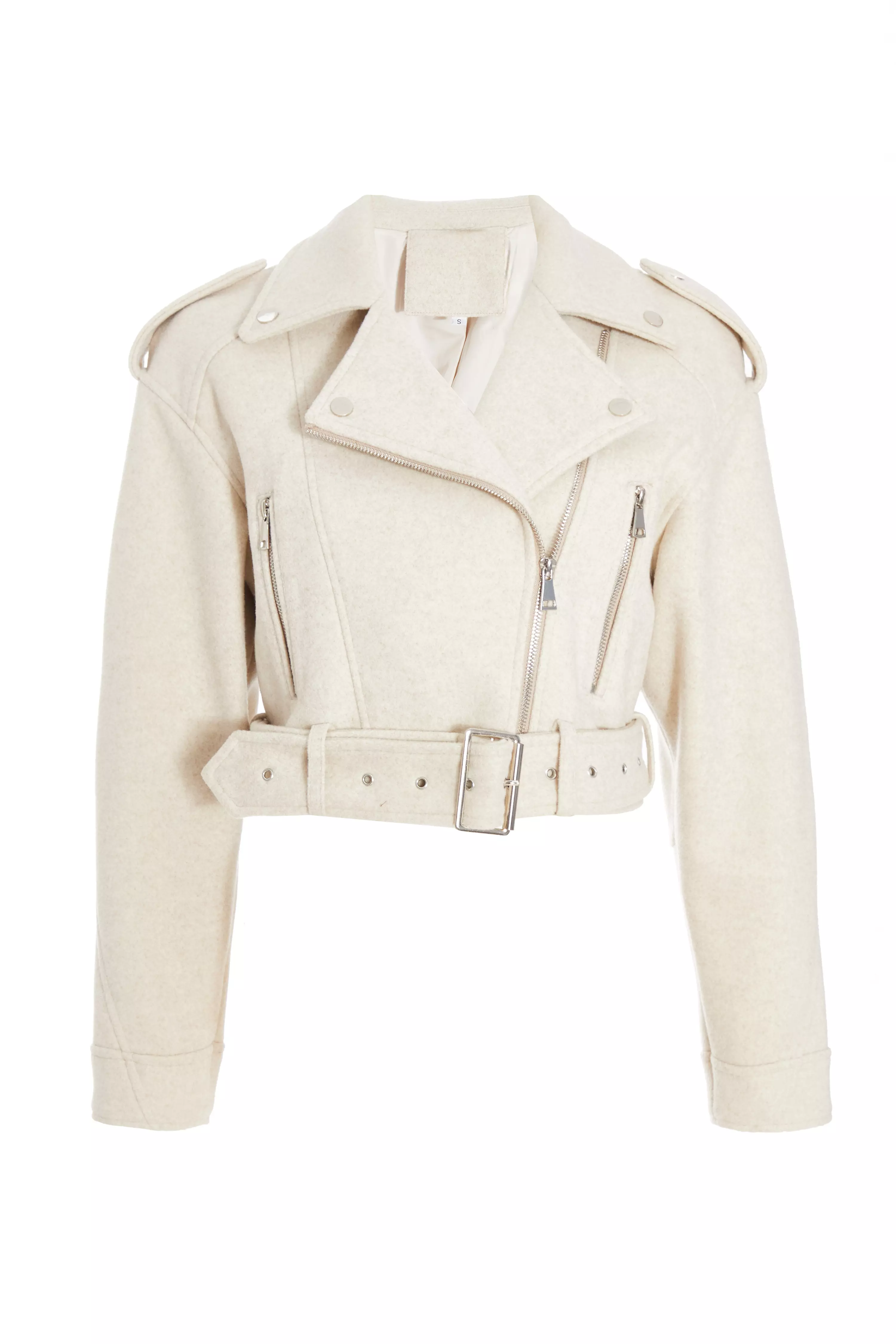 Stone Cropped Biker Jacket