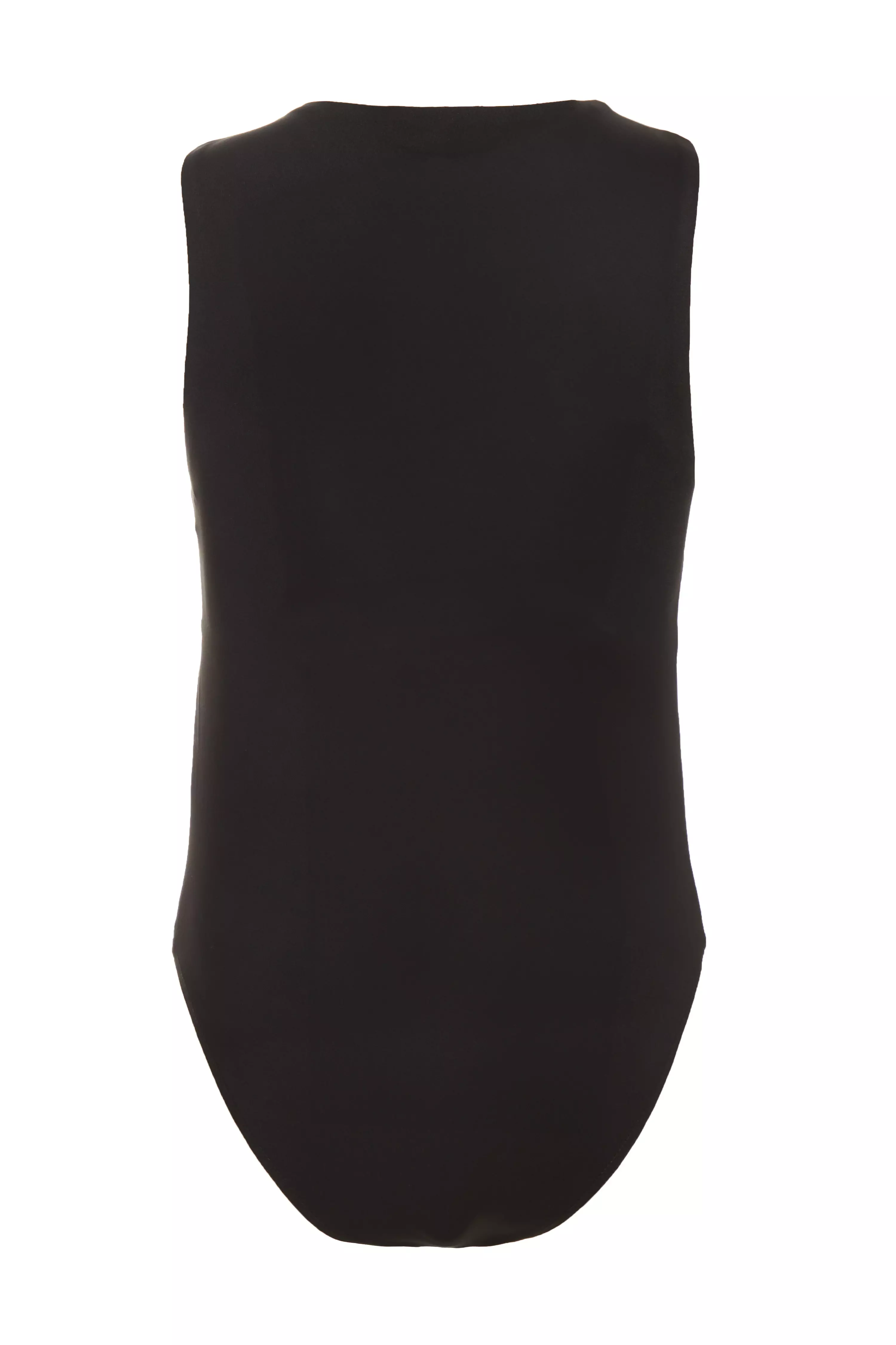 Black Diamante Trim Bodysuit