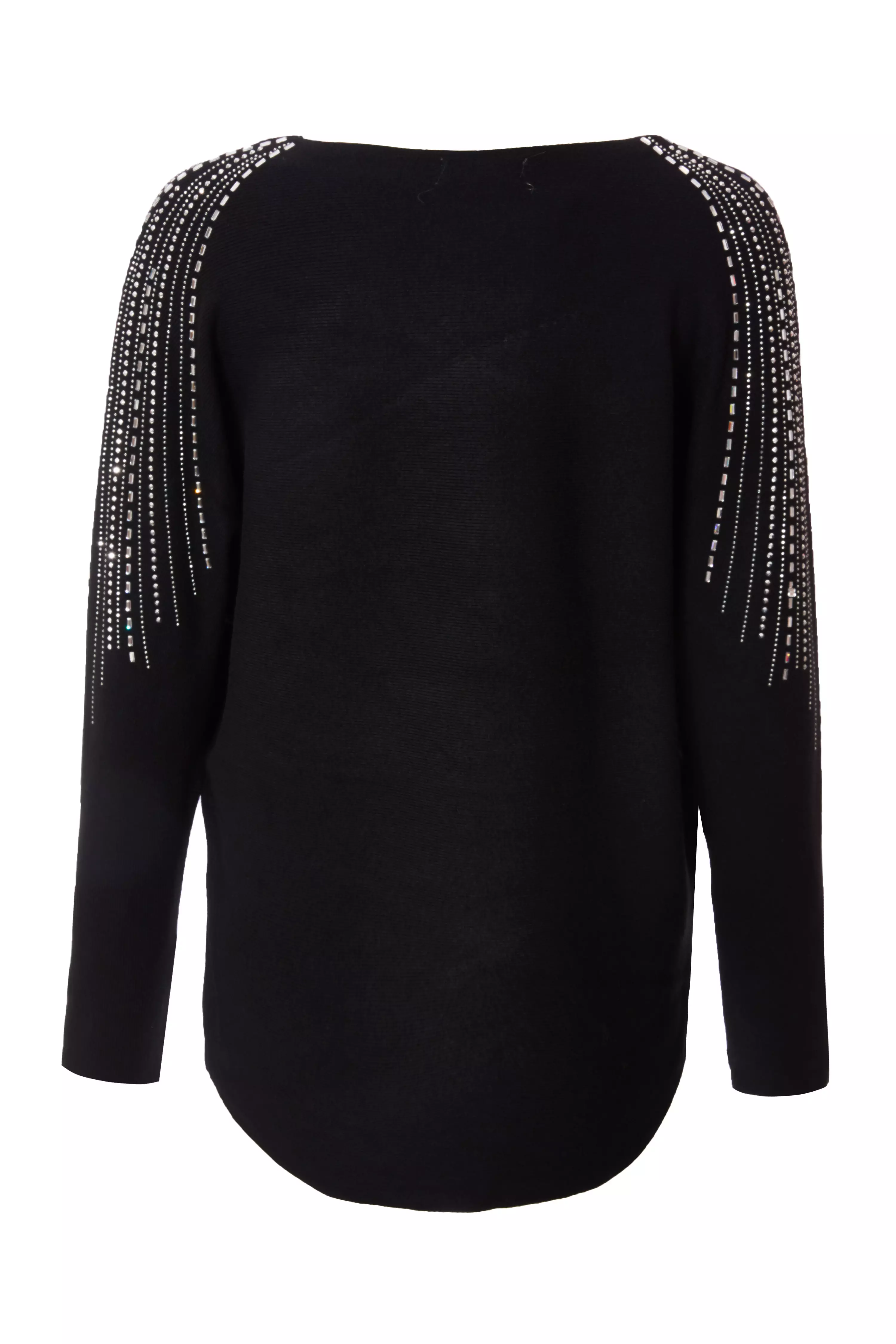 Black Knitted Diamante Jumper