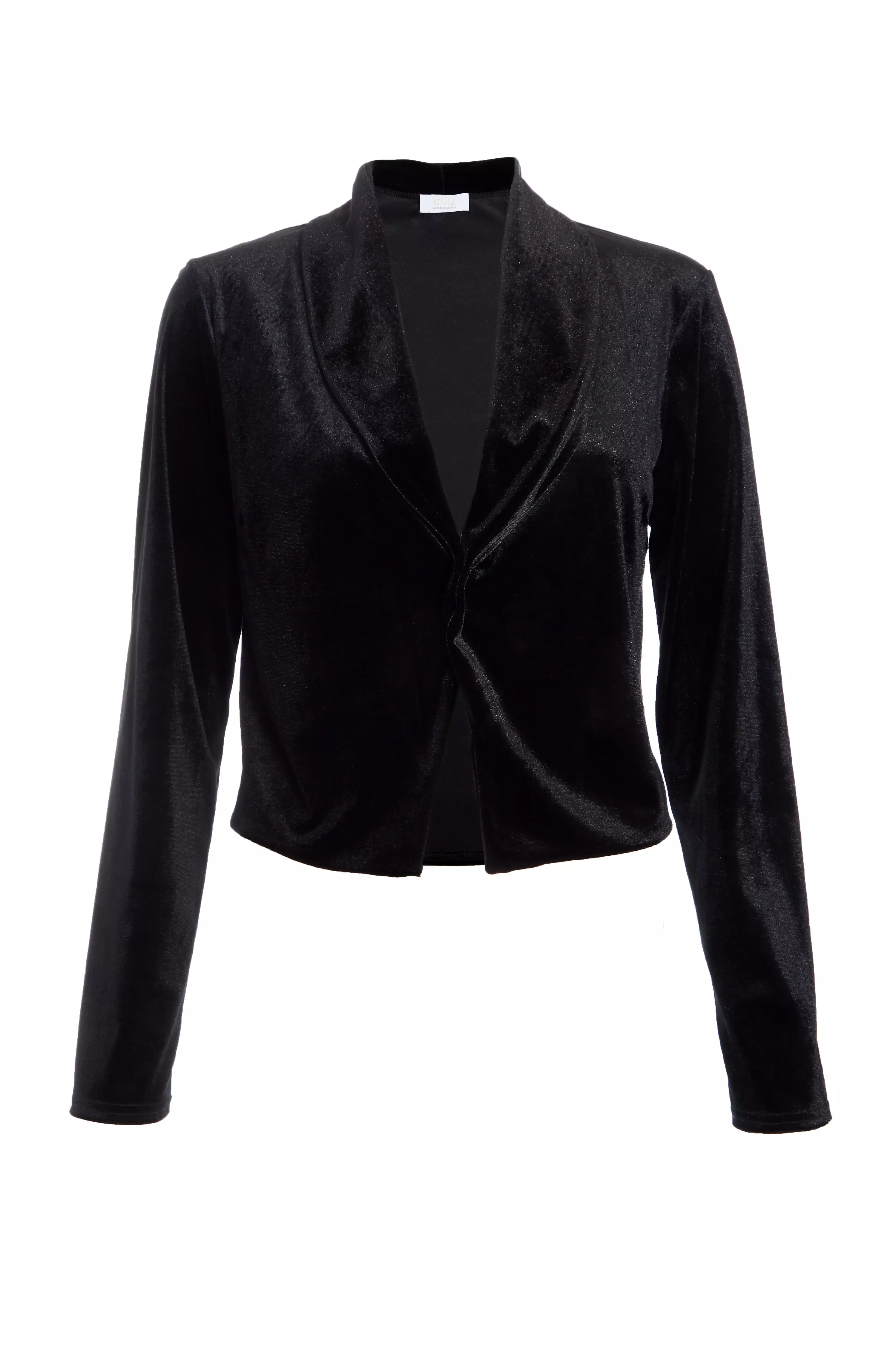 Black Velvet Cropped Jacket