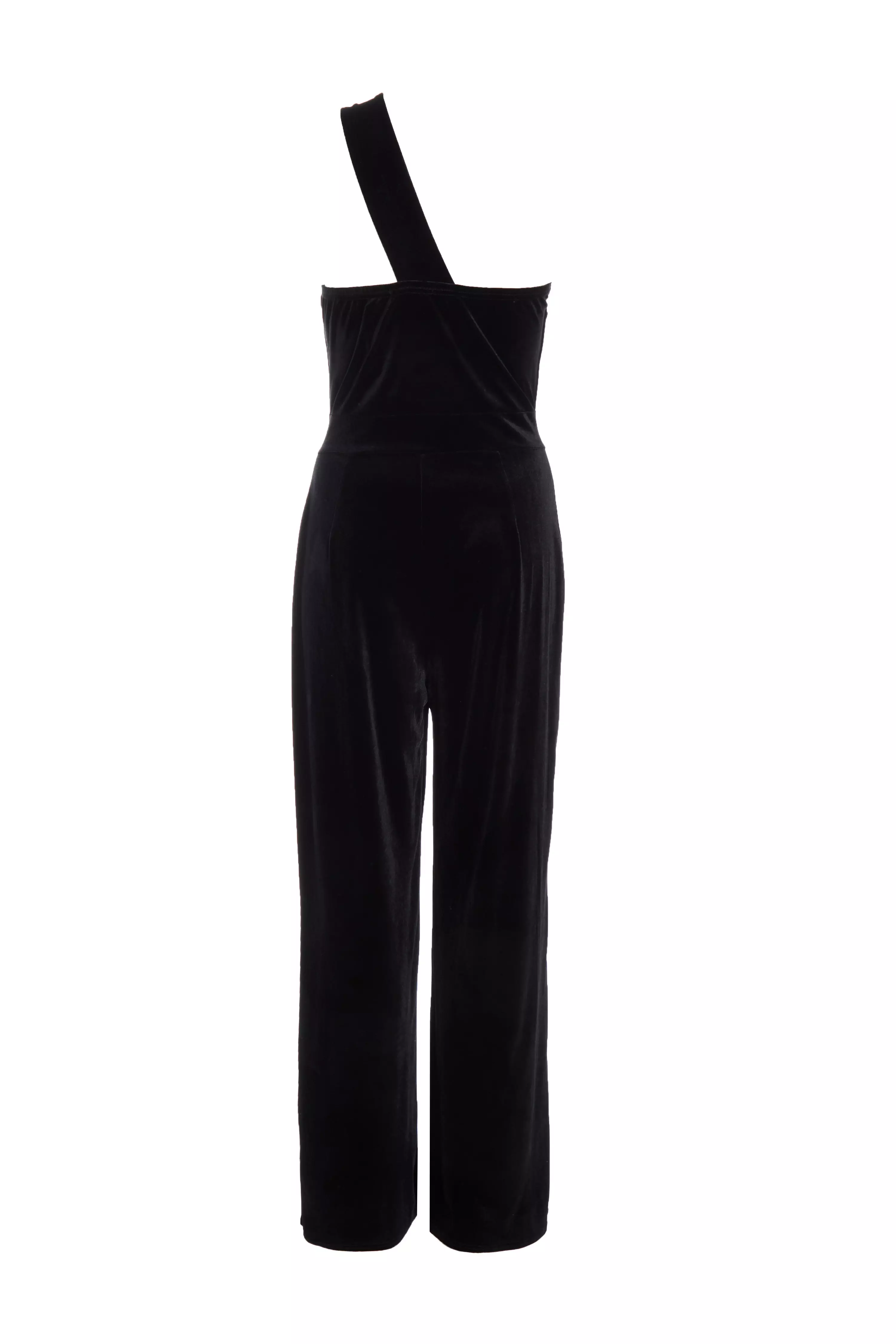 Black Velvet Asymmetric Jumpsuit