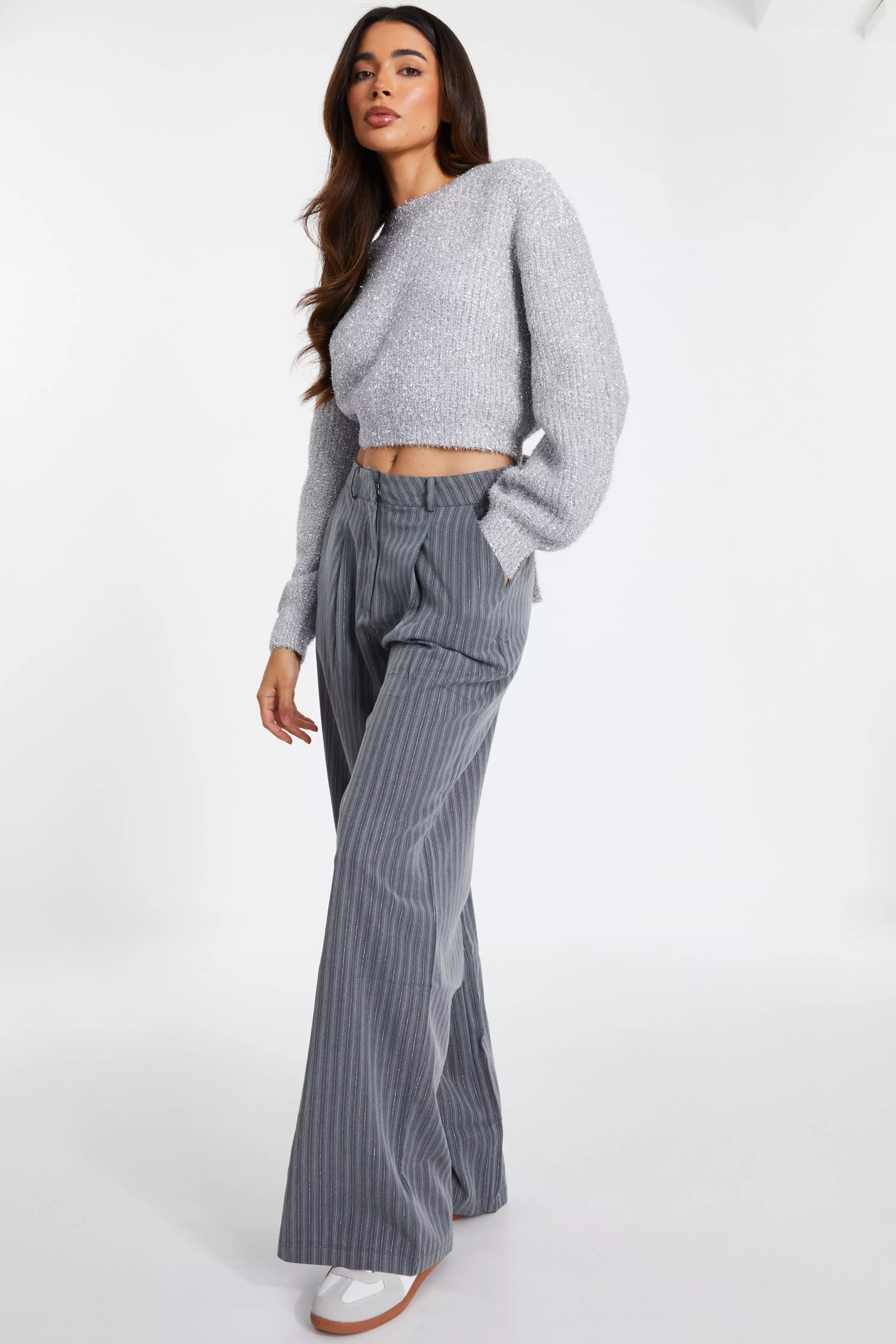 Silver Tinsel Knit Jumper