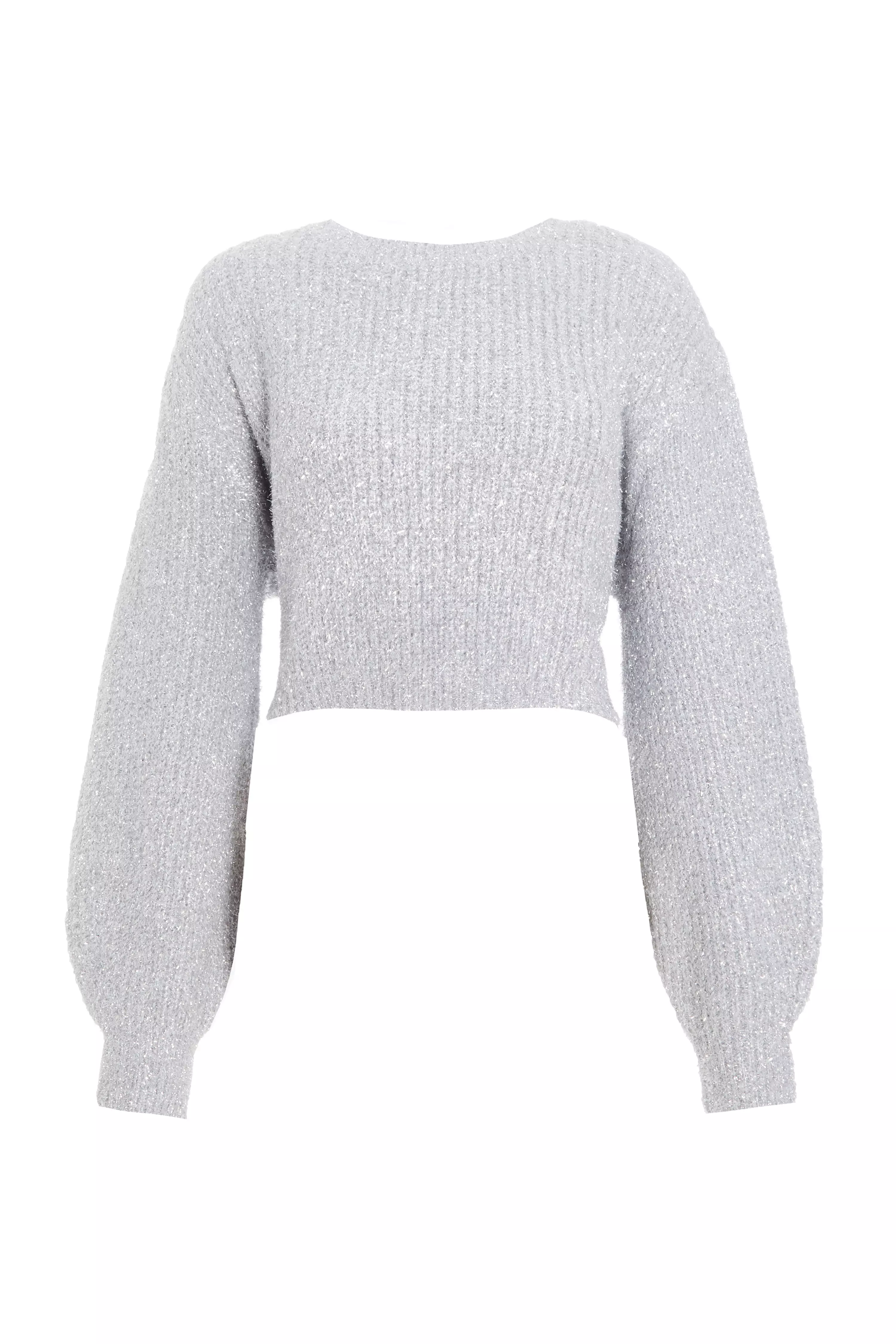 Silver Tinsel Knit Jumper