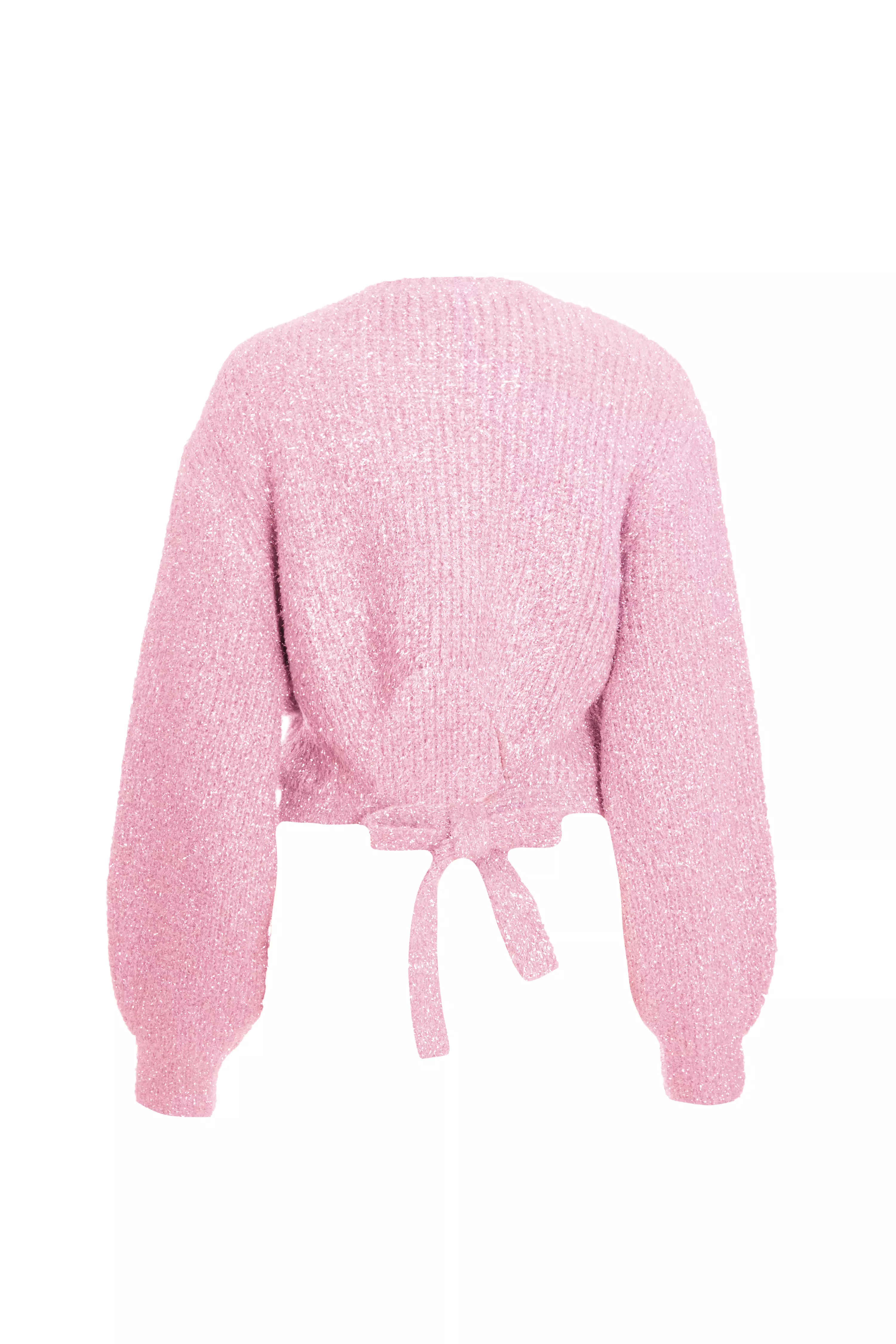 Pink Tinsel Knit Jumper