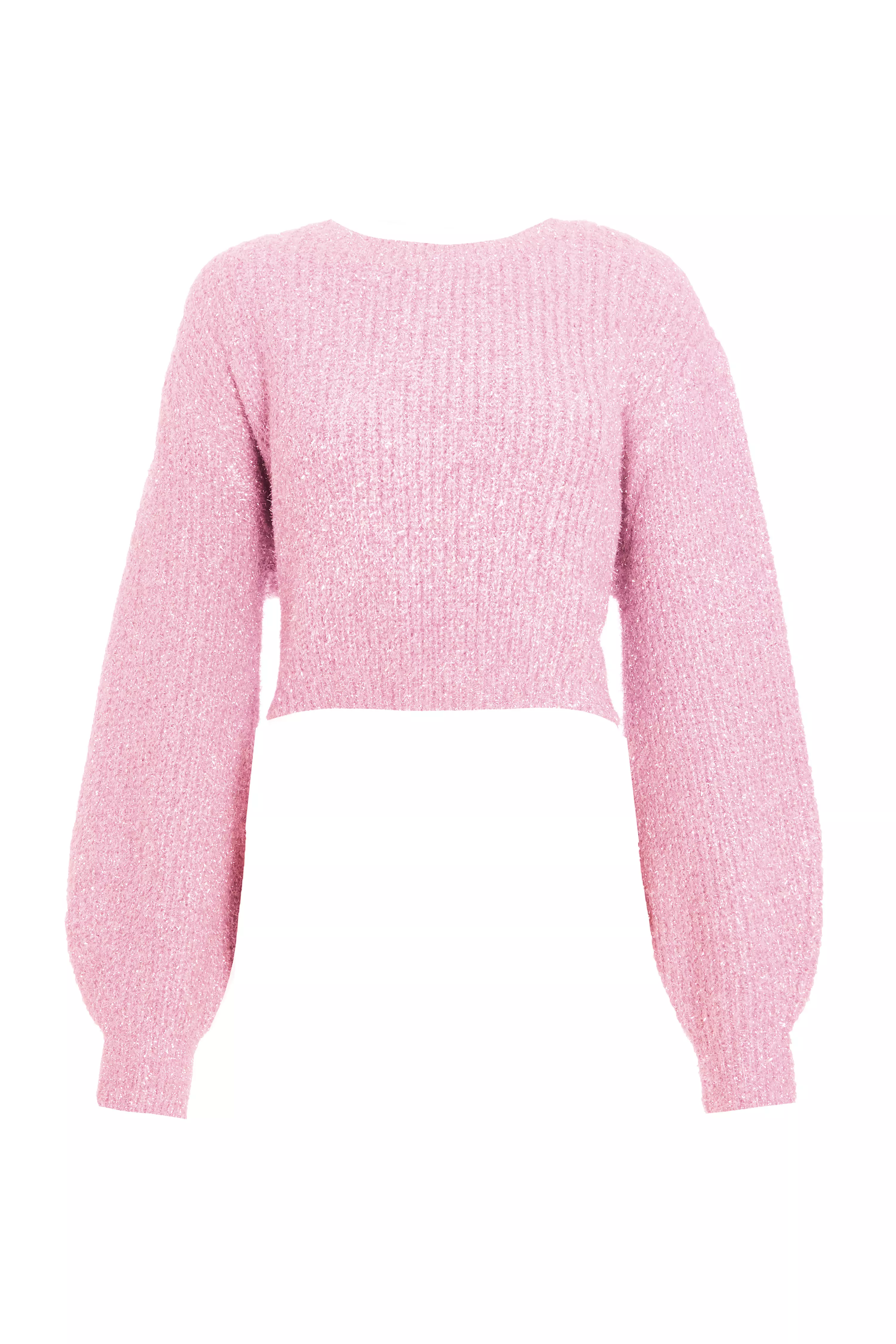 Pink Tinsel Knit Jumper