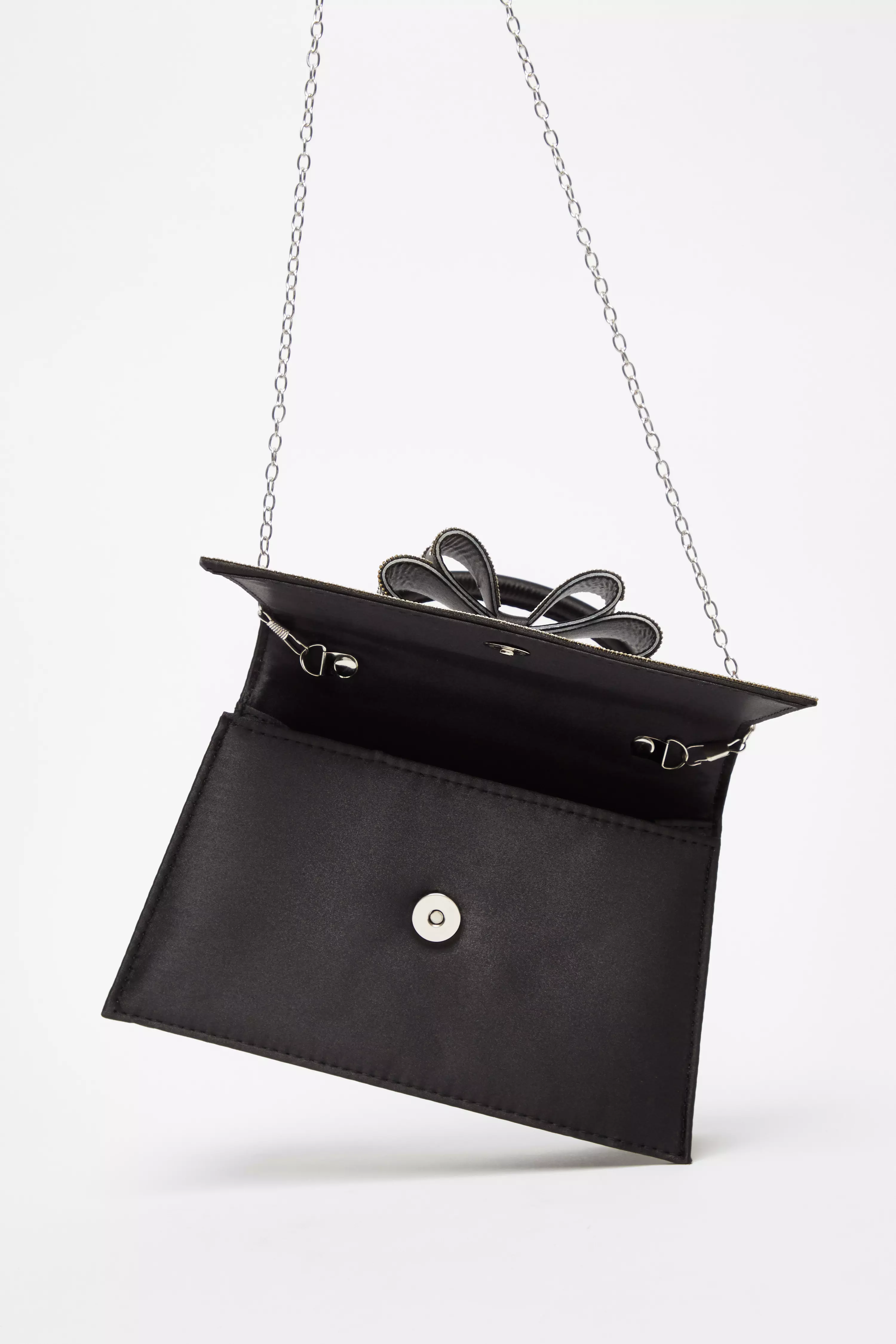 Black Diamante Bow Bag