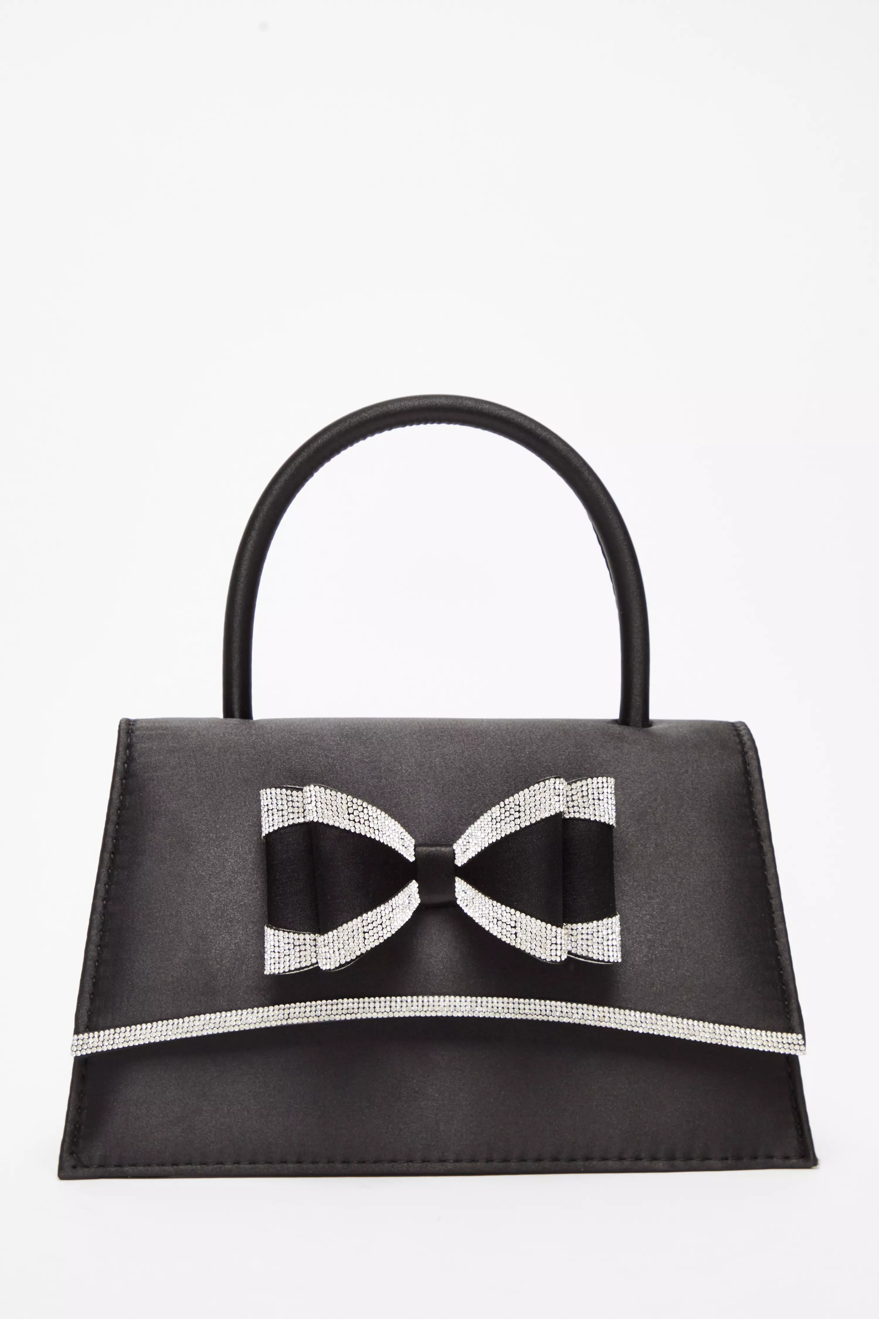 Black Diamante Bow Bag