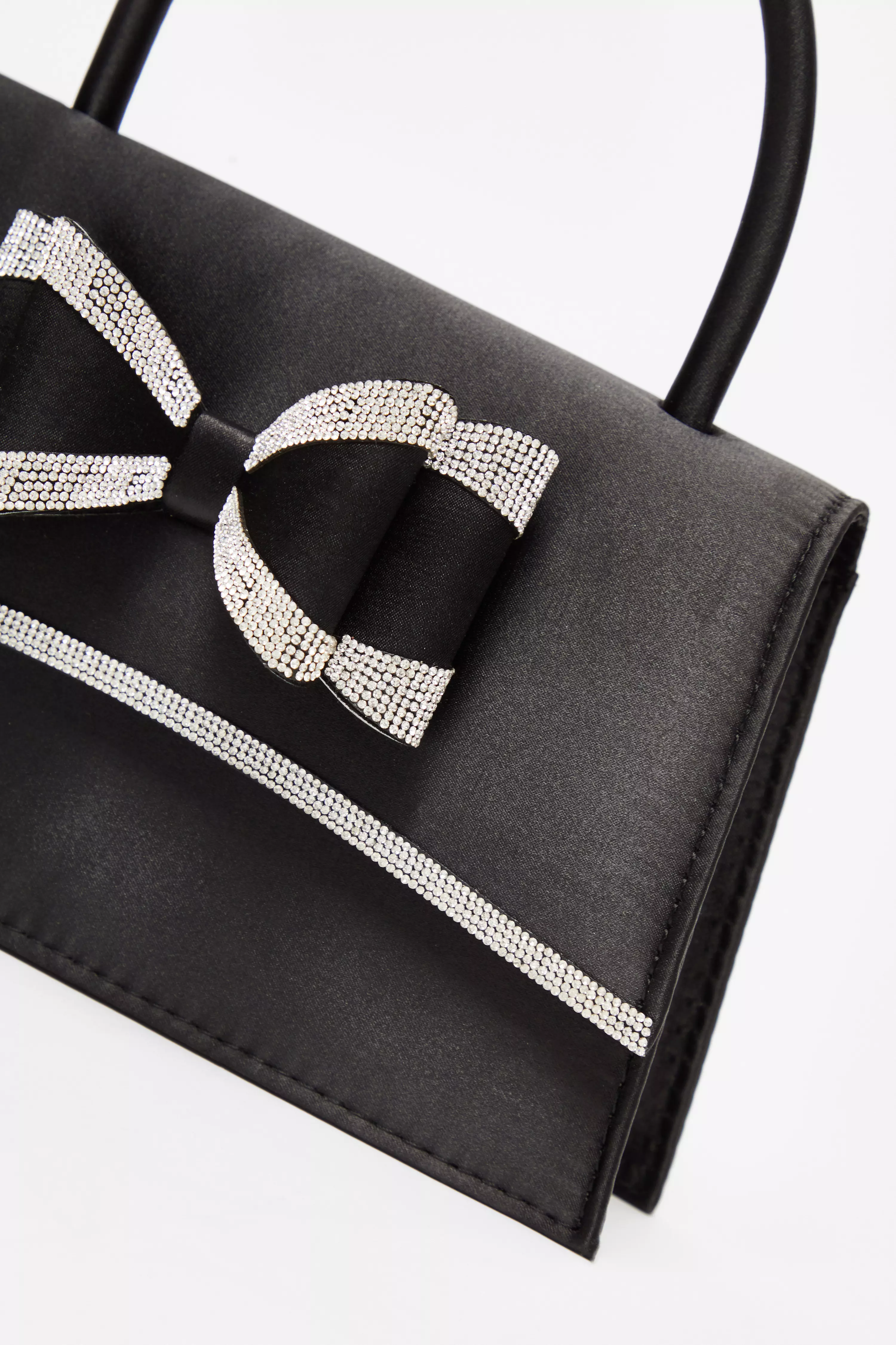 Black Diamante Bow Bag