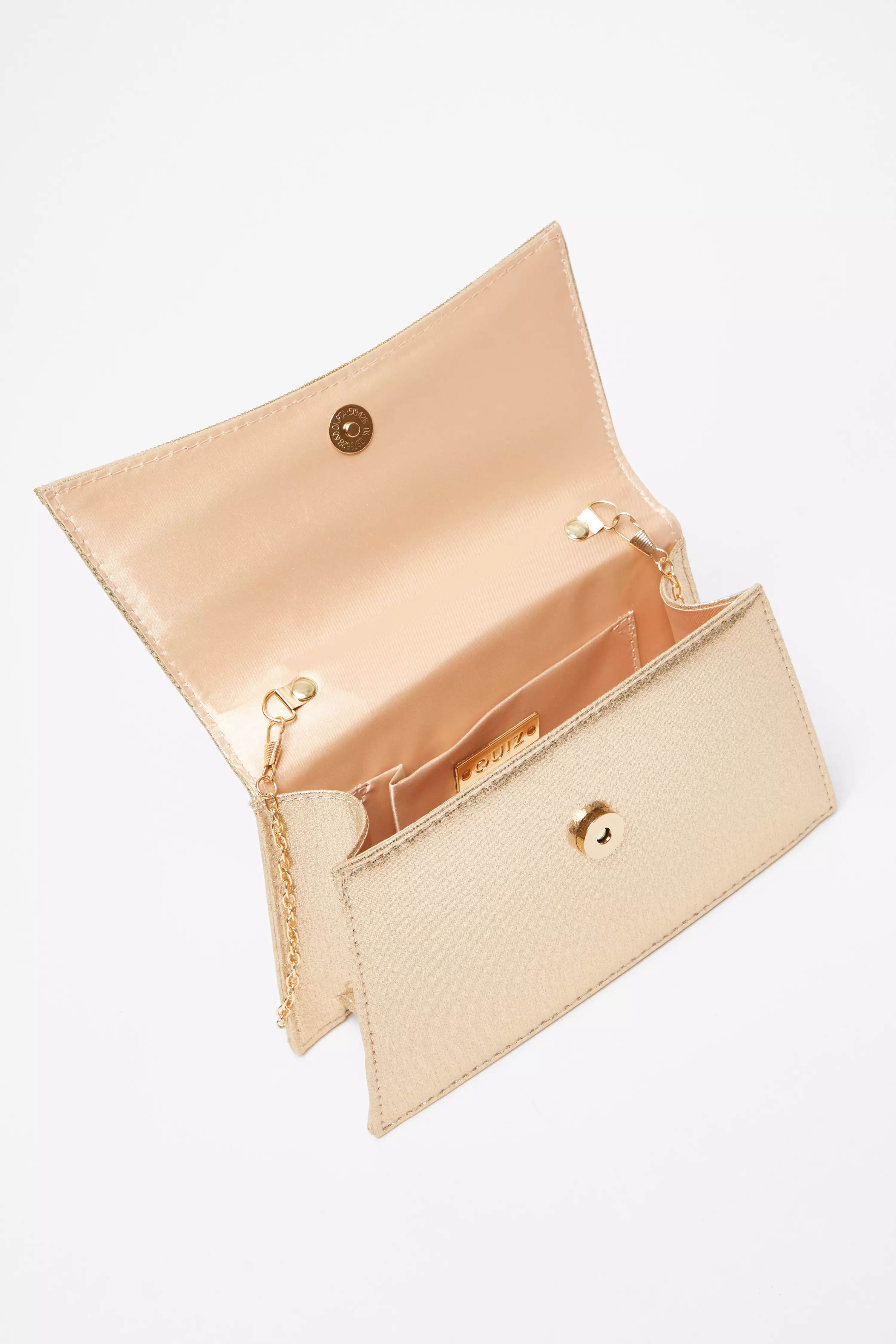 Gold Diamante Bow Bag