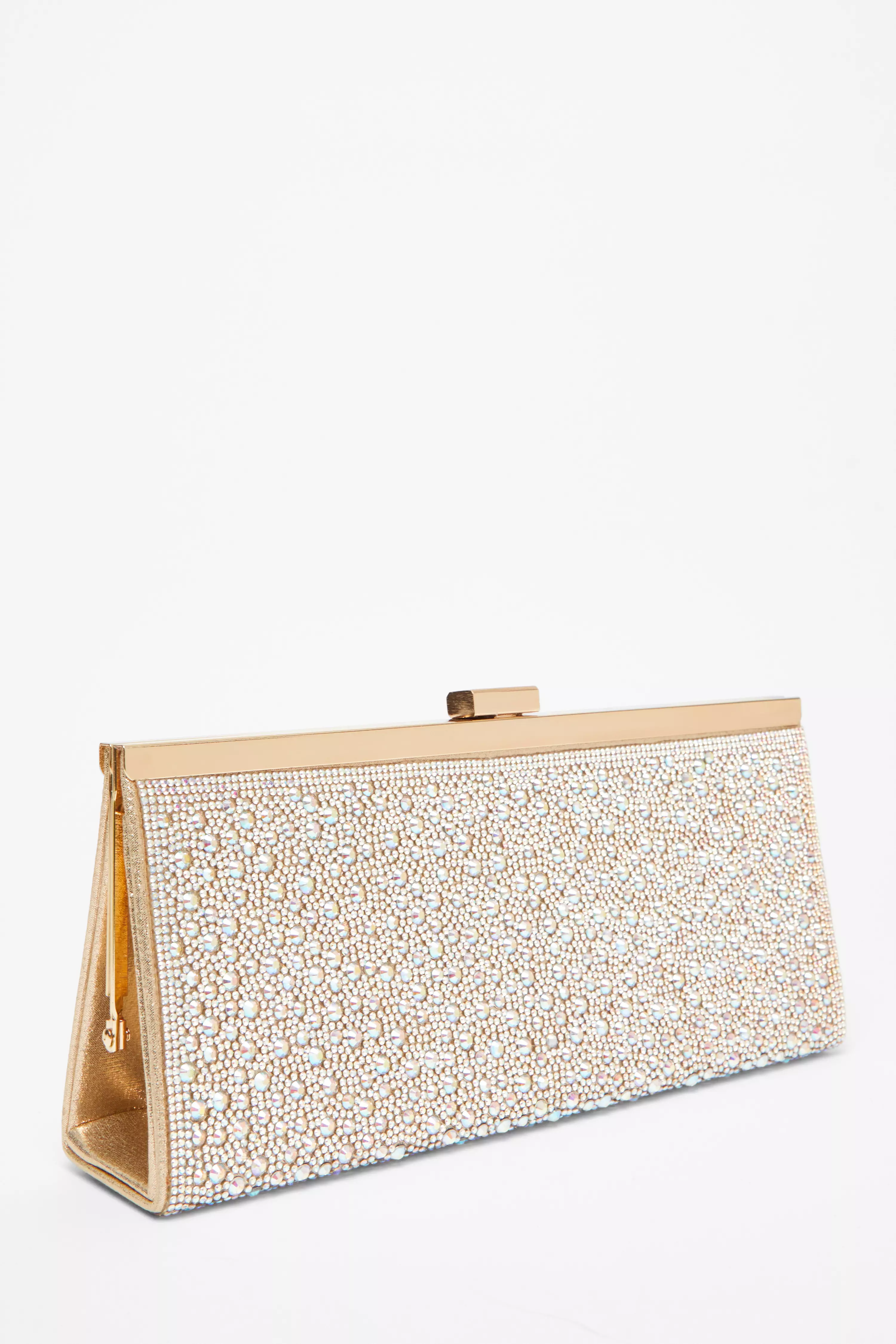 Gold Embellished Long Clutch 