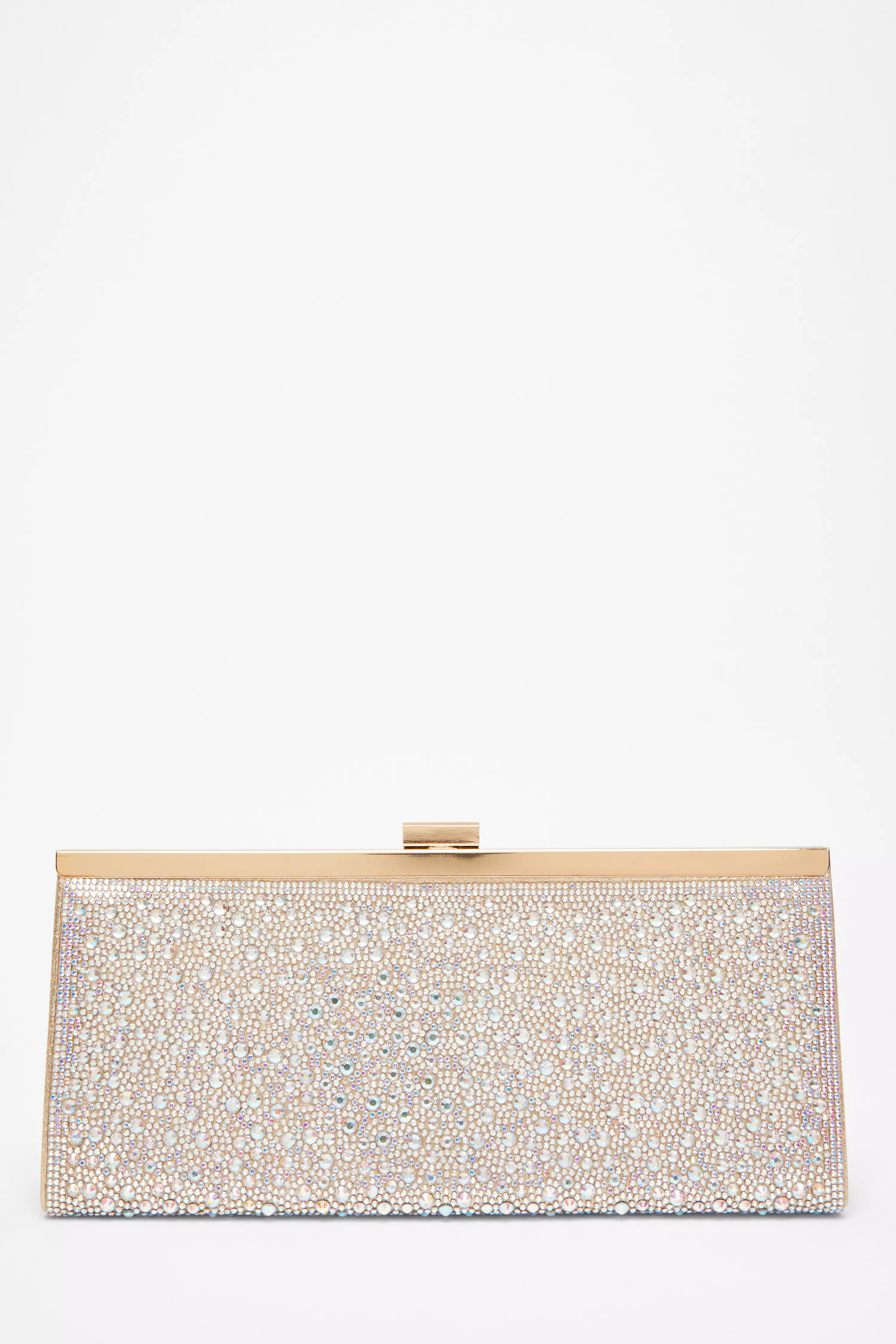 Gold Embellished Long Clutch 