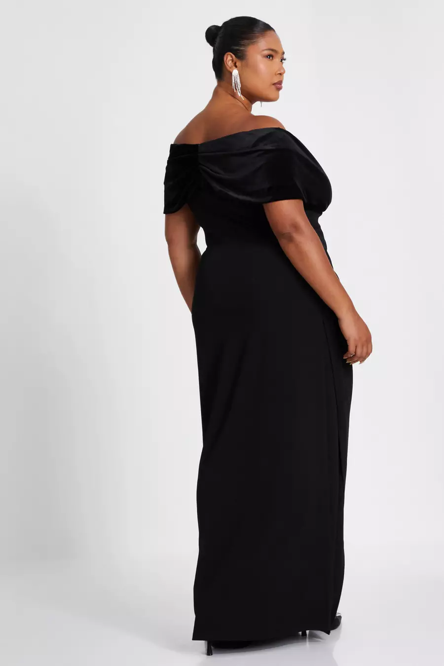 Curve Black Bardot Maxi Dress QUIZ Clothing