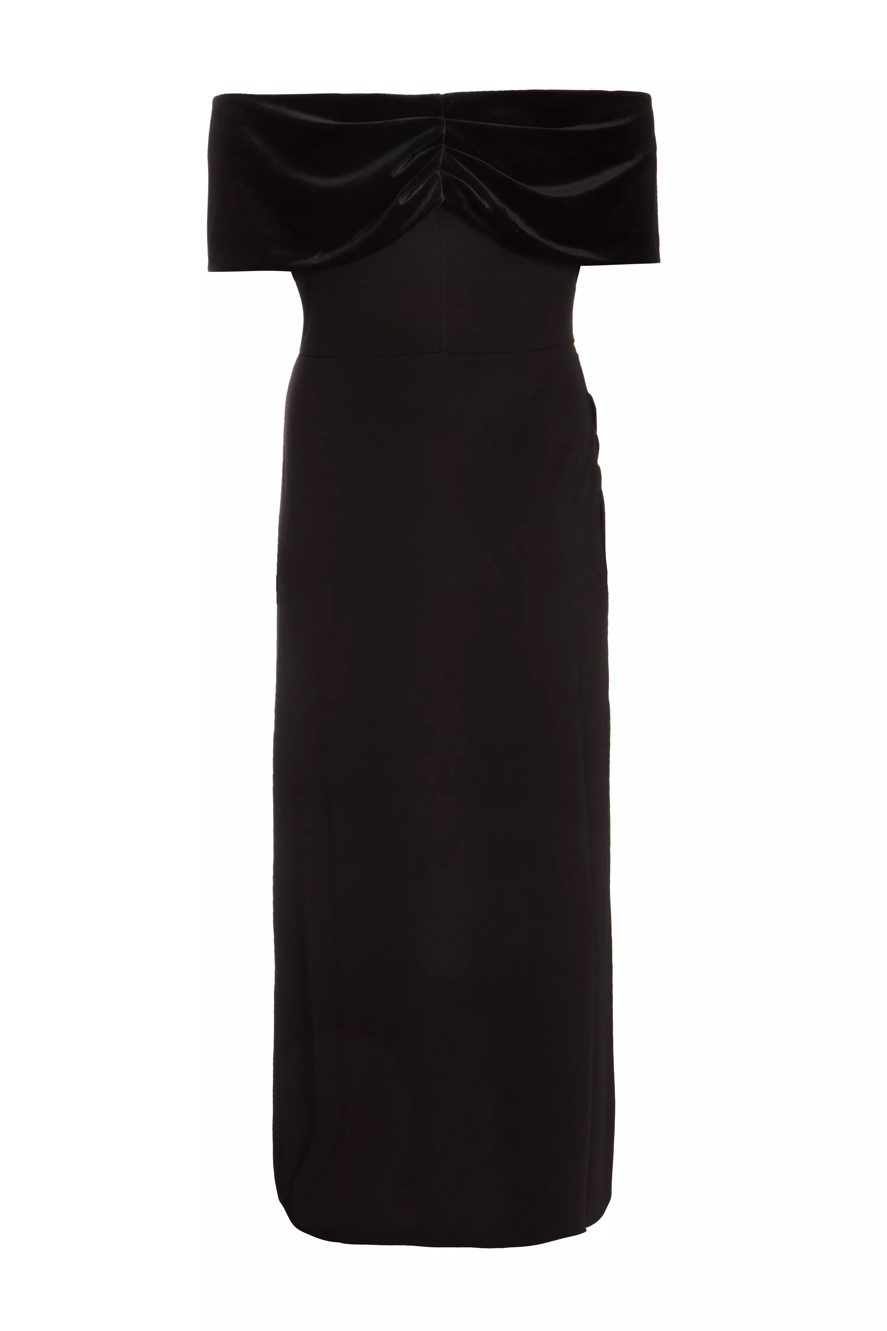 Curve Black Bardot Maxi Dress