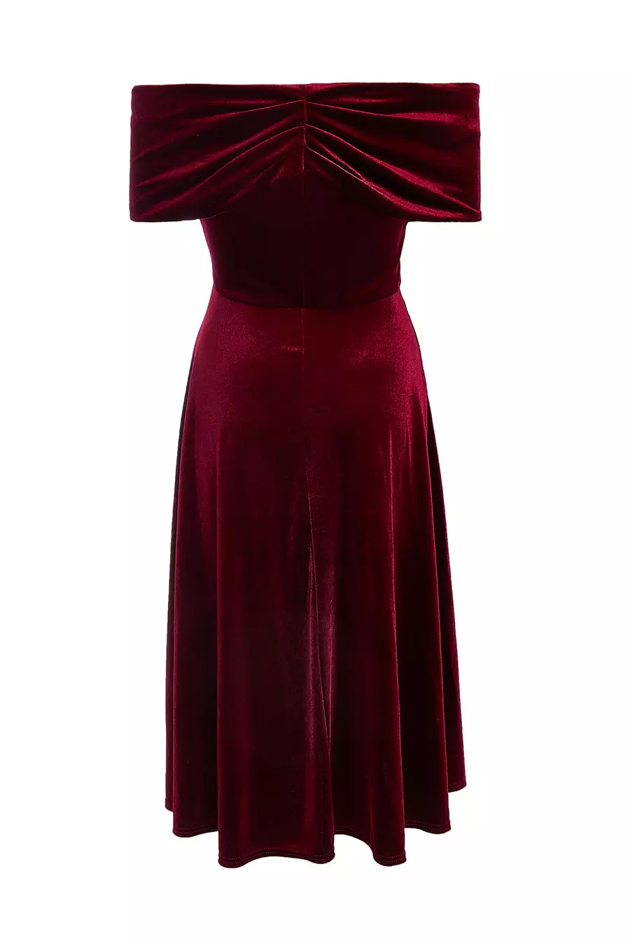 Dark red bardot dress best sale