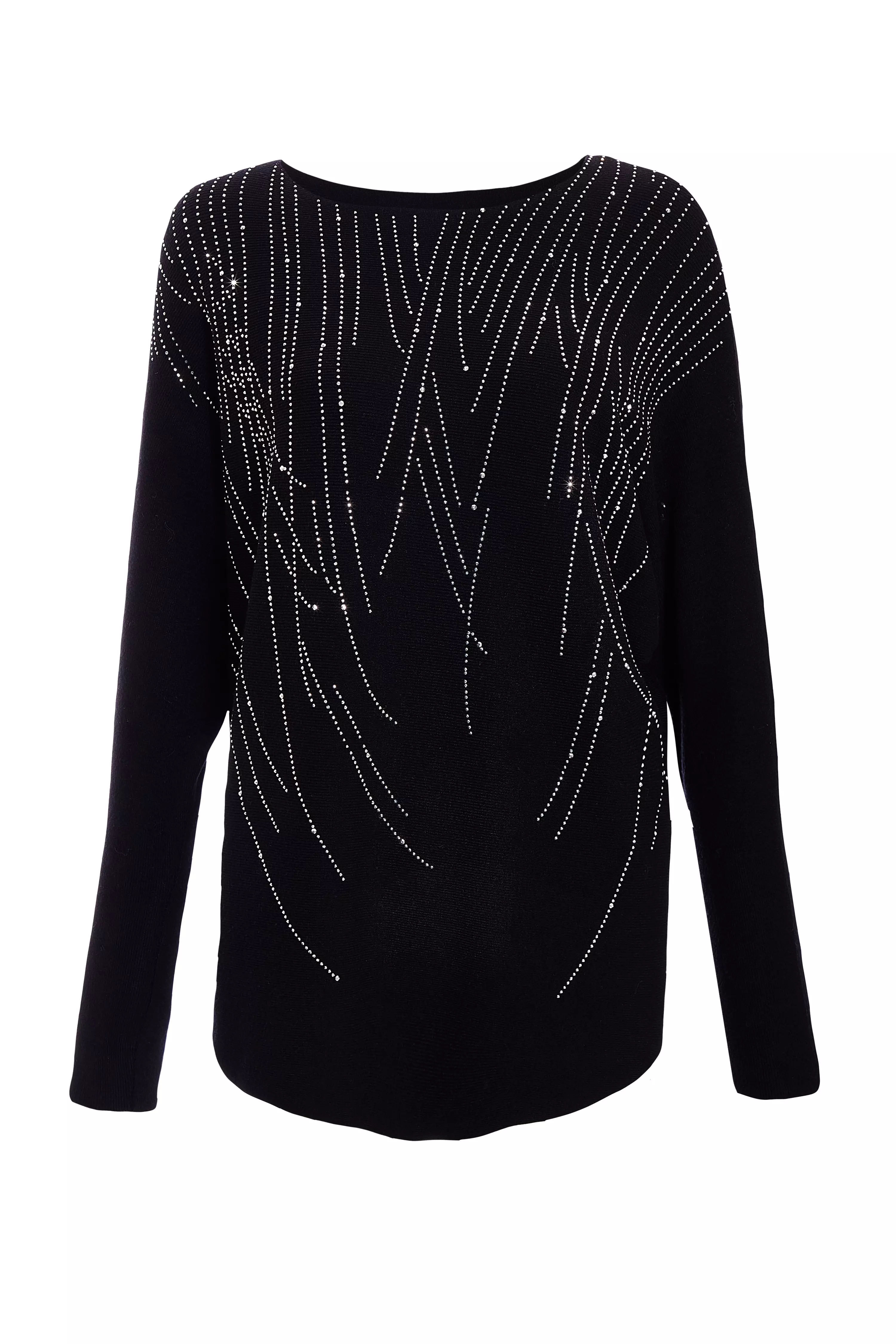 Black Knit Diamante Jumper