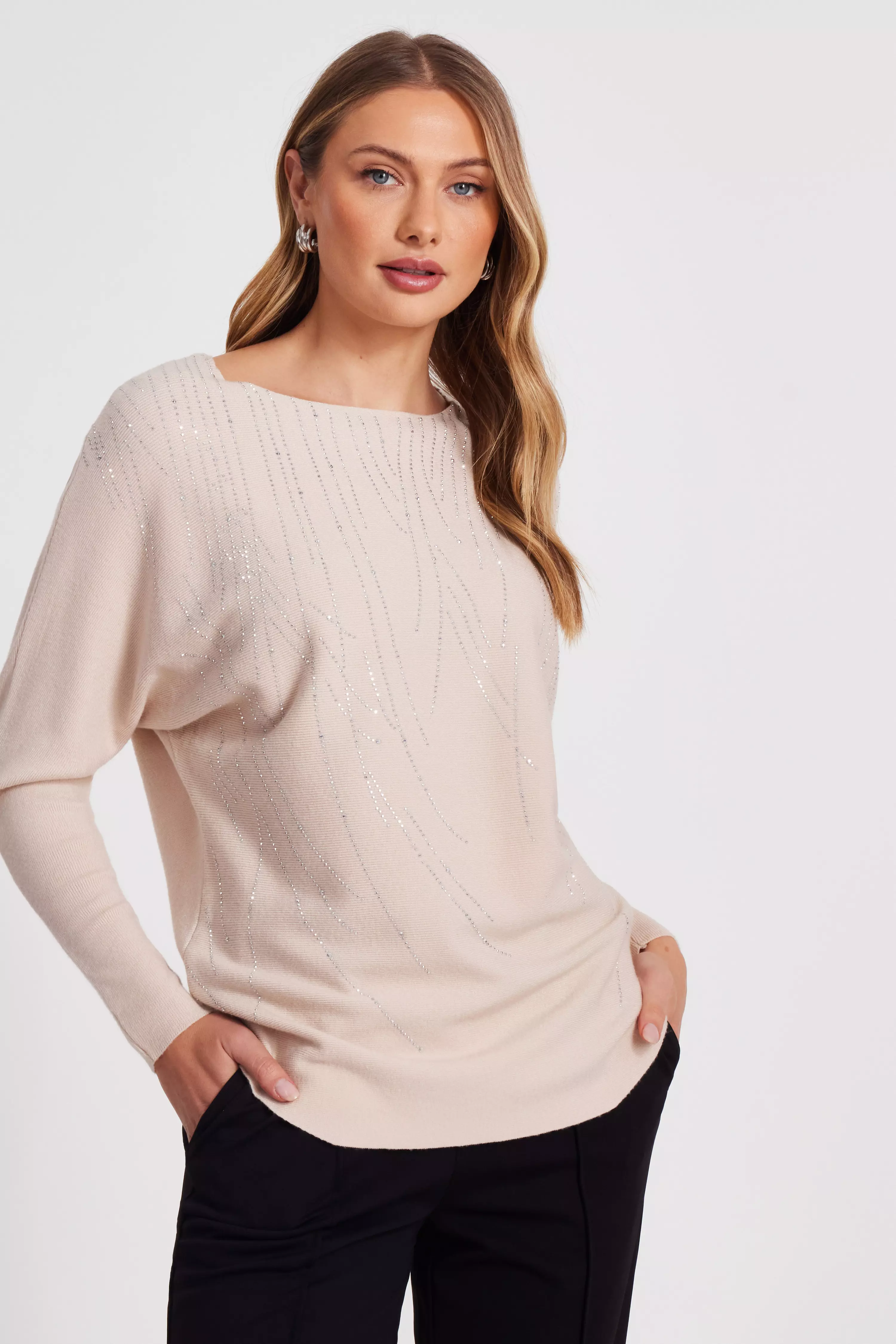 Stone Knit Diamante Jumper