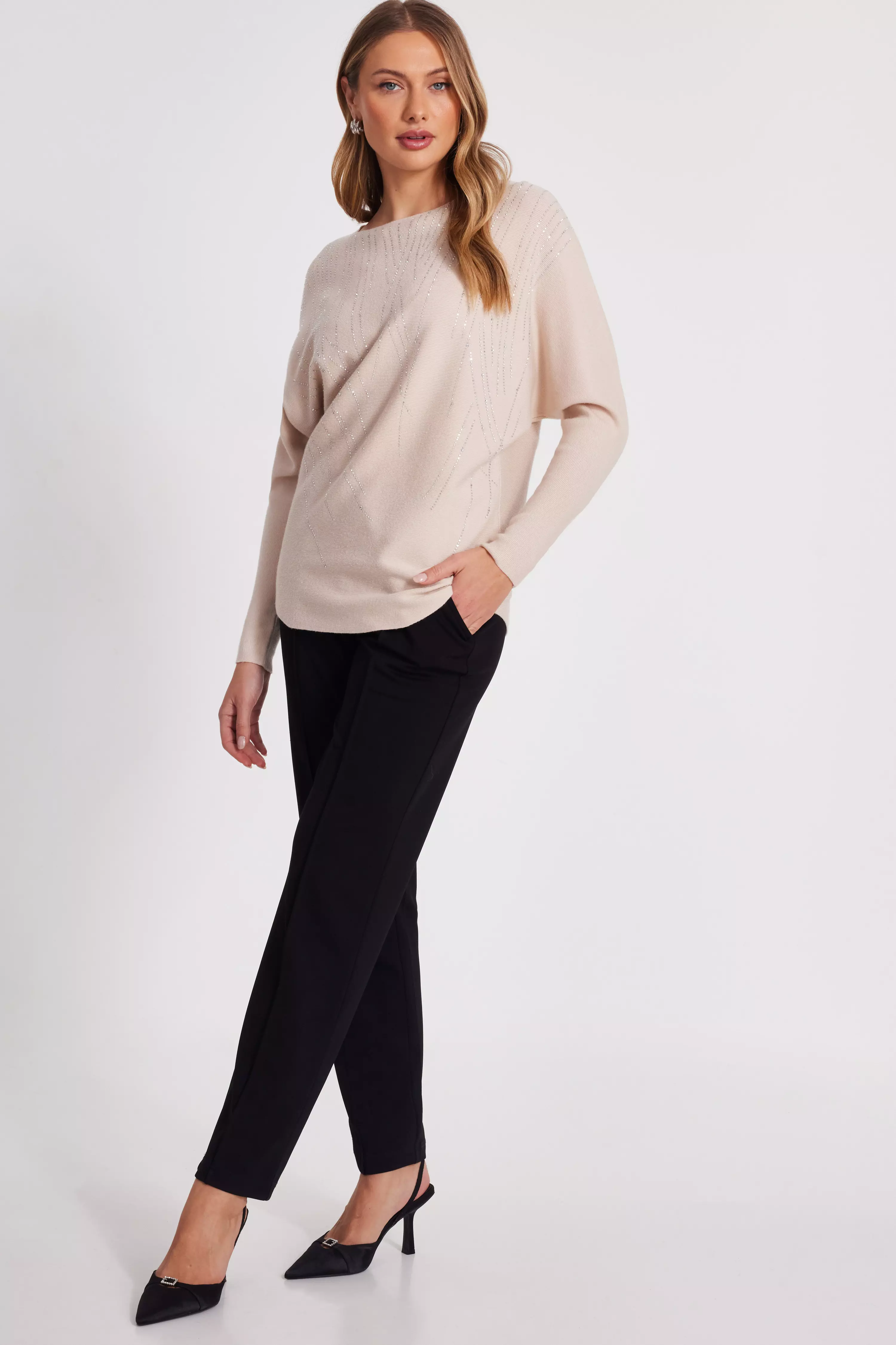 Stone Knit Diamante Jumper