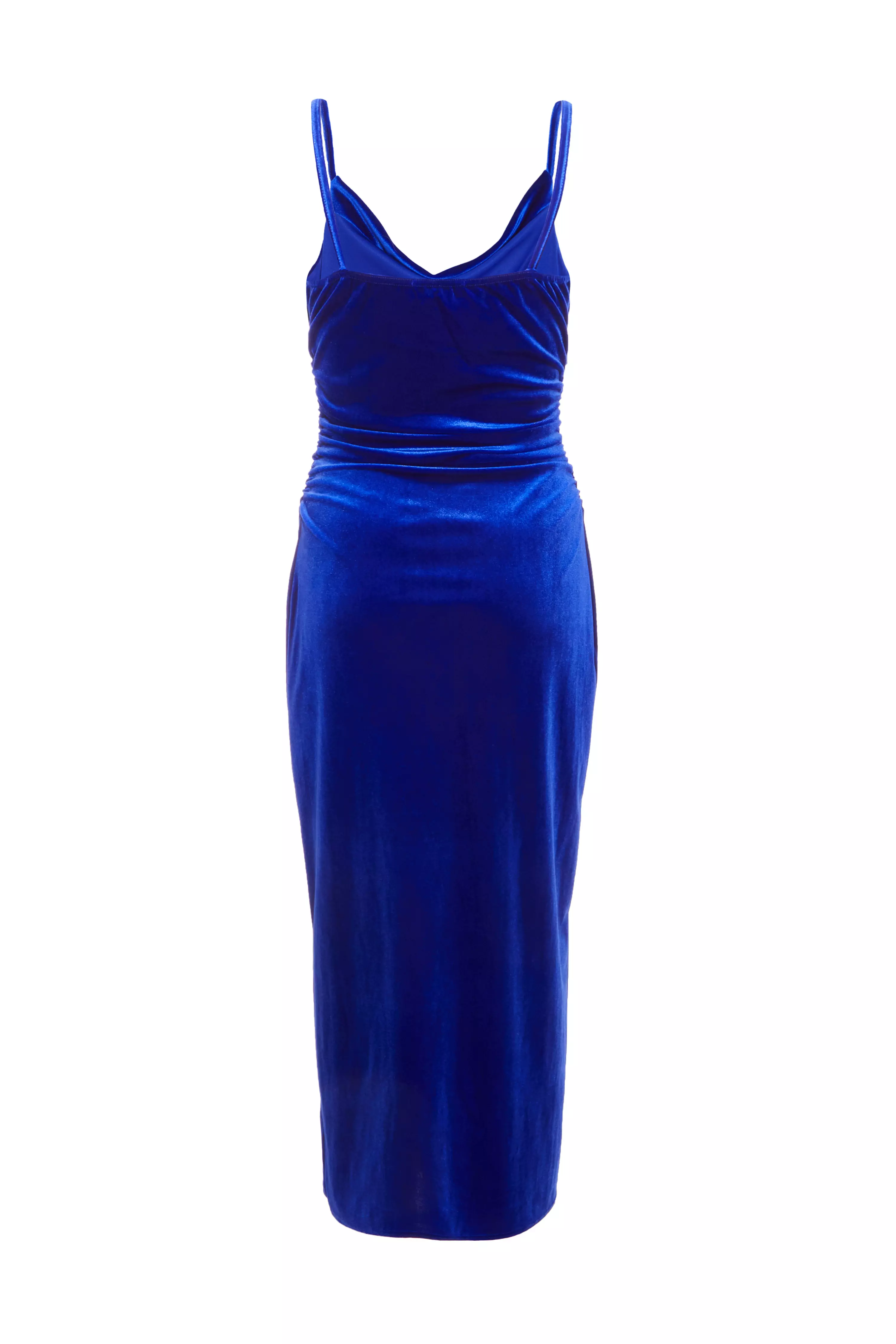 Petite Royal Blue Velvet Midaxi Dress