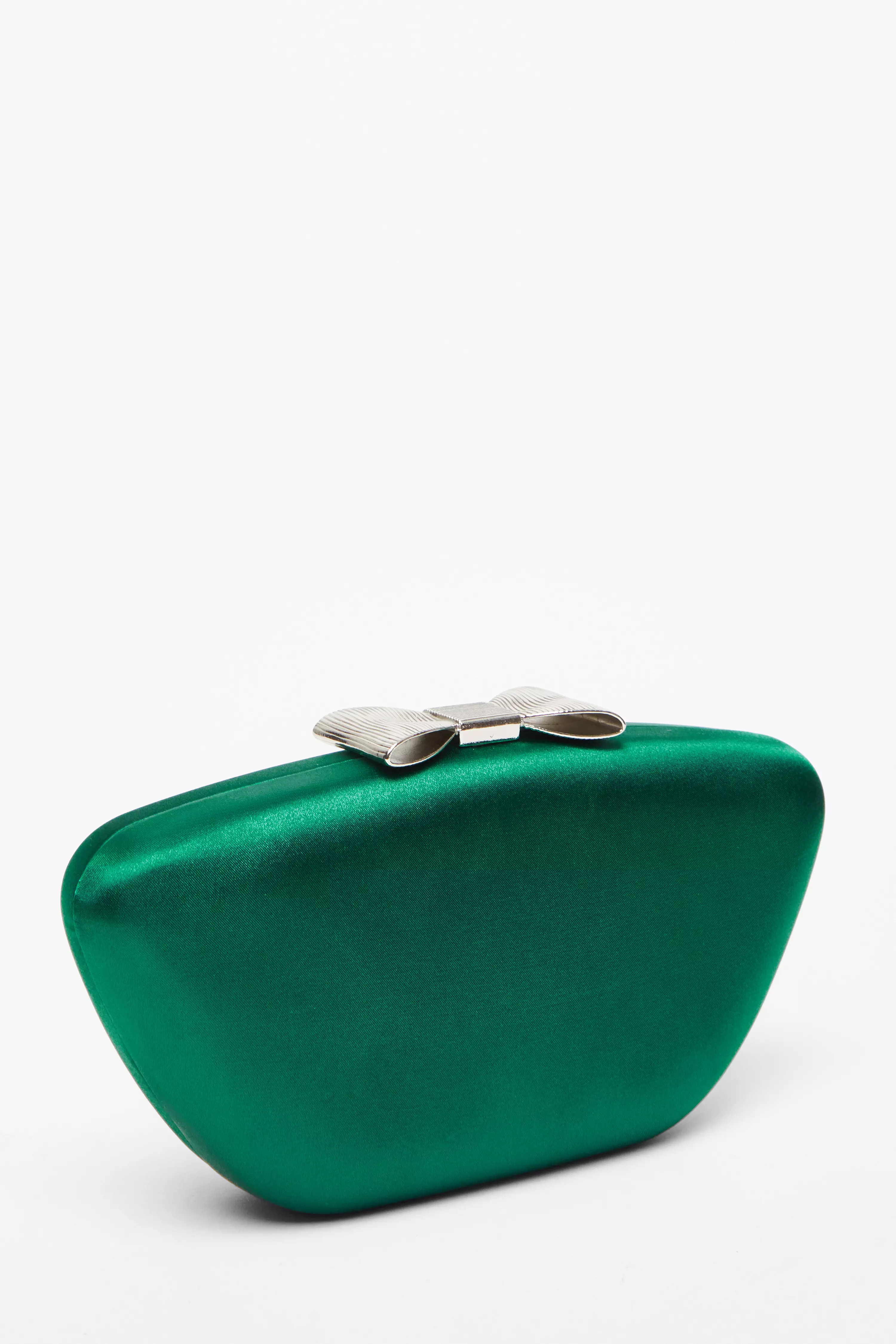 Green Satin Bow Box Bag