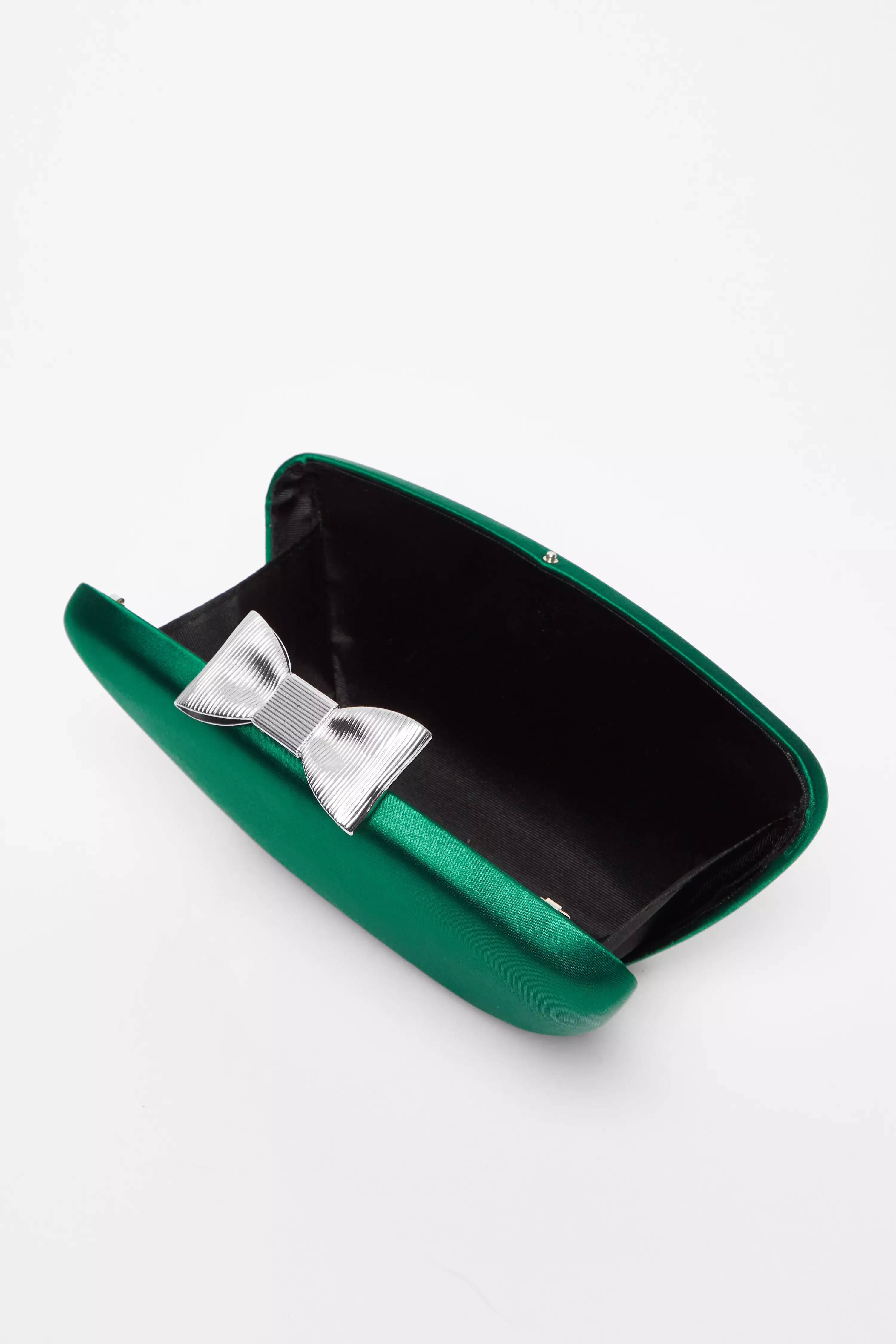 Green Satin Bow Box Bag