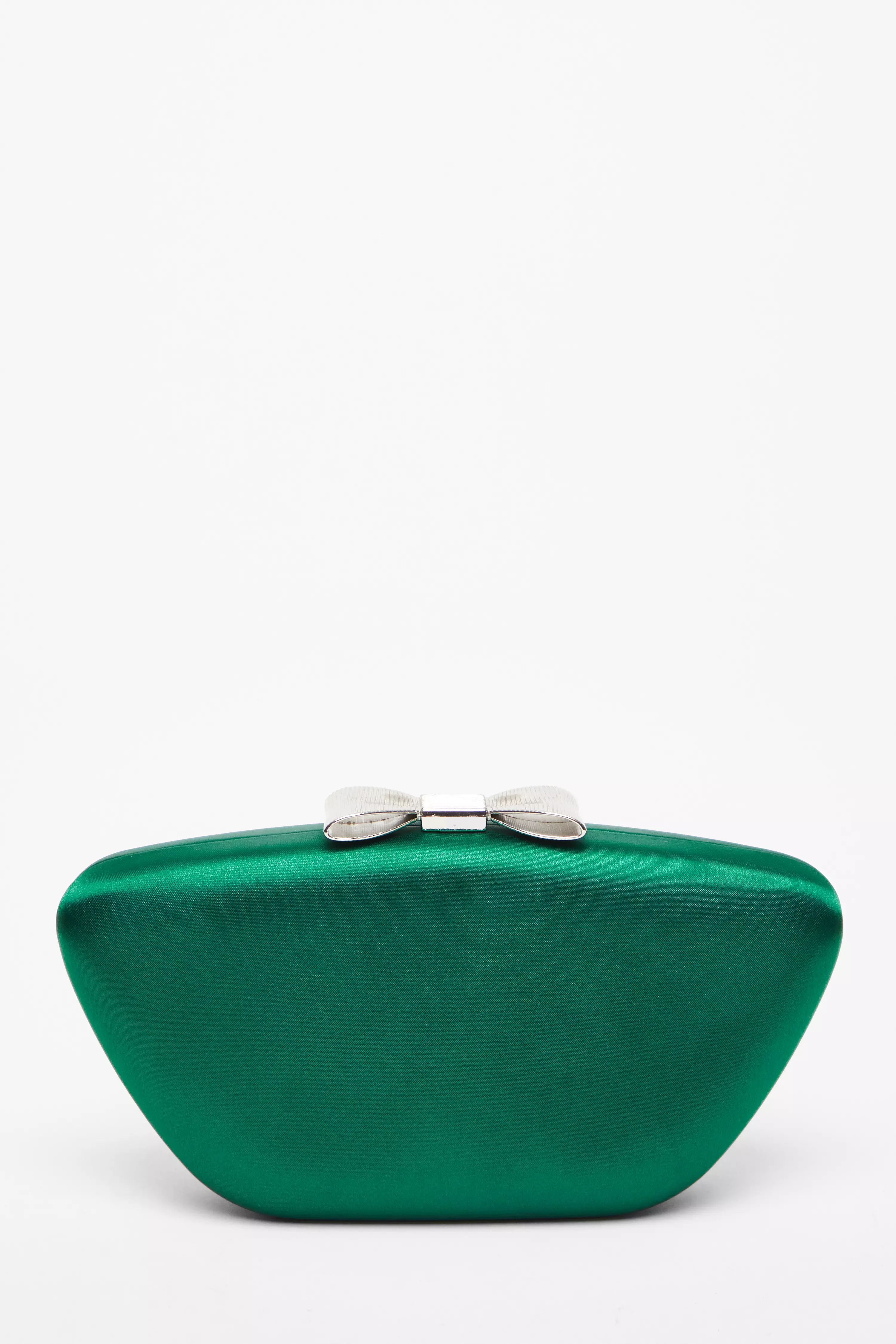 Green Satin Bow Box Bag