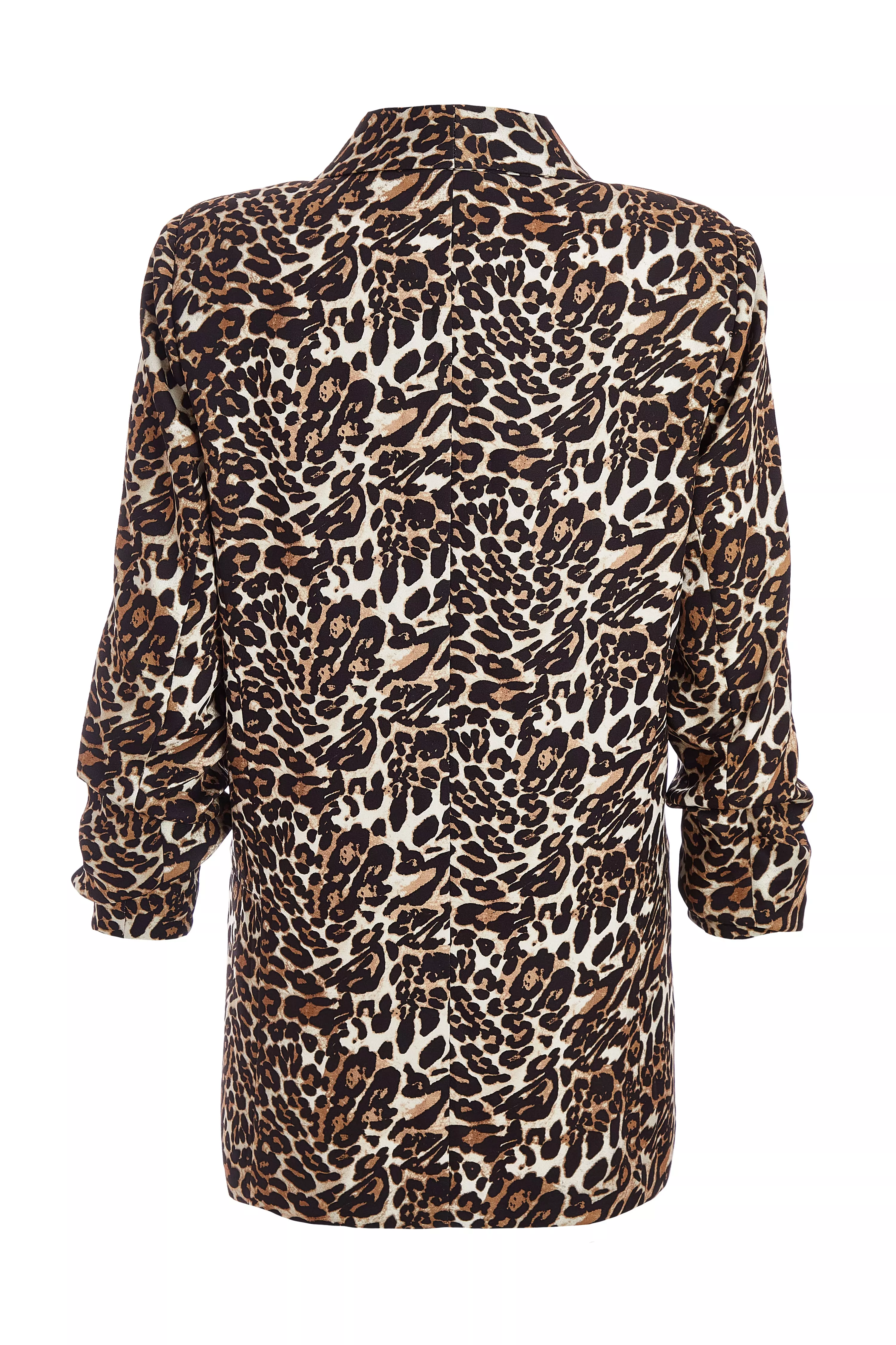 Brown Leopard Print Blazer